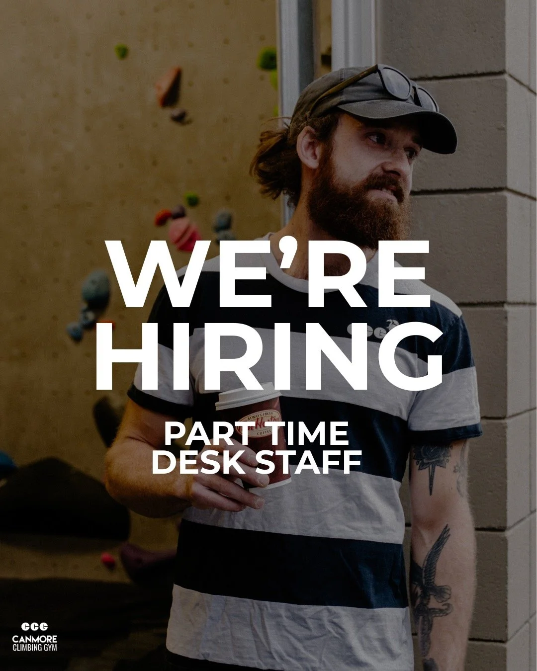 We&rsquo;re opening a spot on the team.

Part-time &middot; starting May
15&ndash;25 hours / week
$18 starting wage

If this place feels like yours,
we&rsquo;d love to hear from you.

Send us your resume + availability
info@canmoreclimbing.ca