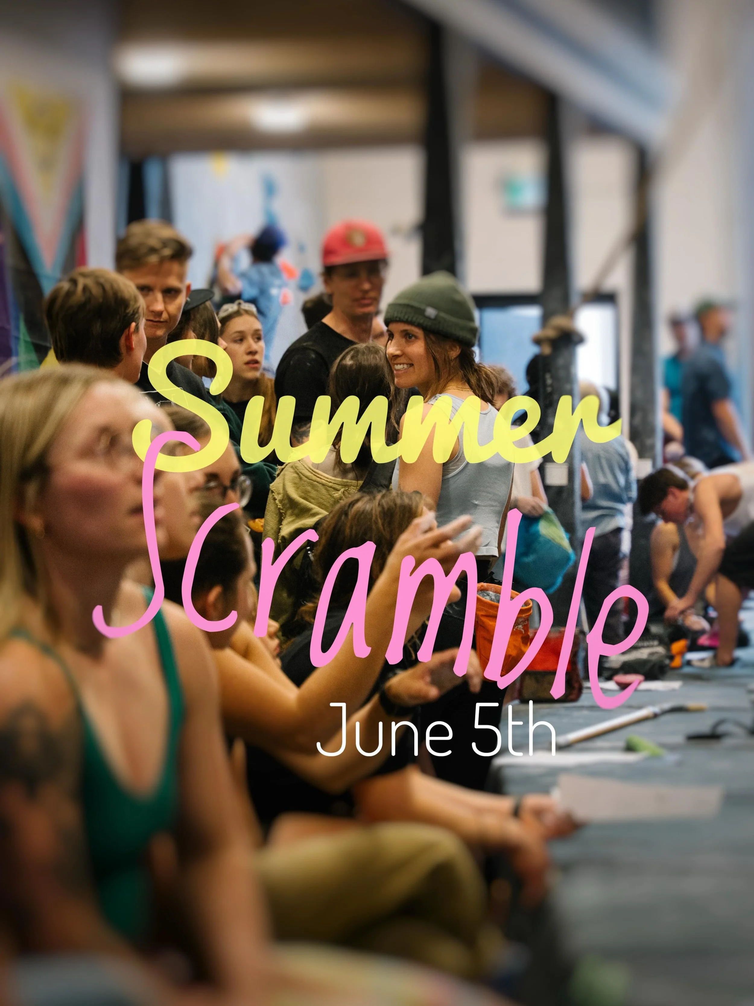 It&rsquo;s been a while, but our scramble comp is finally back! Come join us on June 5th for a beer and 40+ new boulders to kick off summer ✨

Registration is open! 
Limited spots!
Link in bio ☝️
