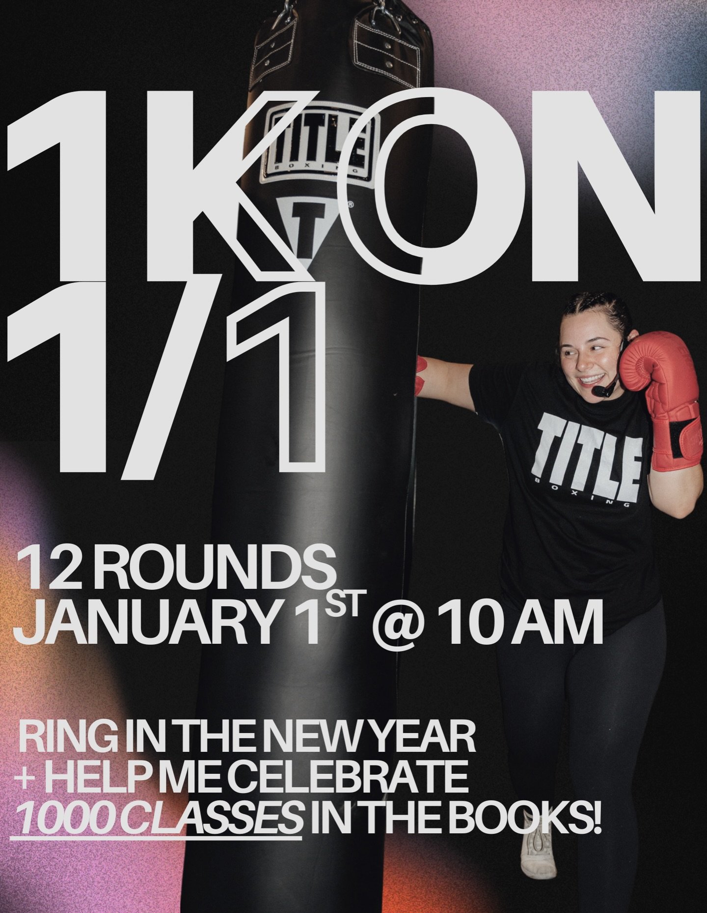 The race to 1000 starts NOW! Help me celebrate the new year and 1000 classes under my belt! This class WILL sell out - message me to claim a spot and I&rsquo;ll put you in early! 
.
.
.
#newyearseve #titleboxingclub #titleboxing #boxingtrainer