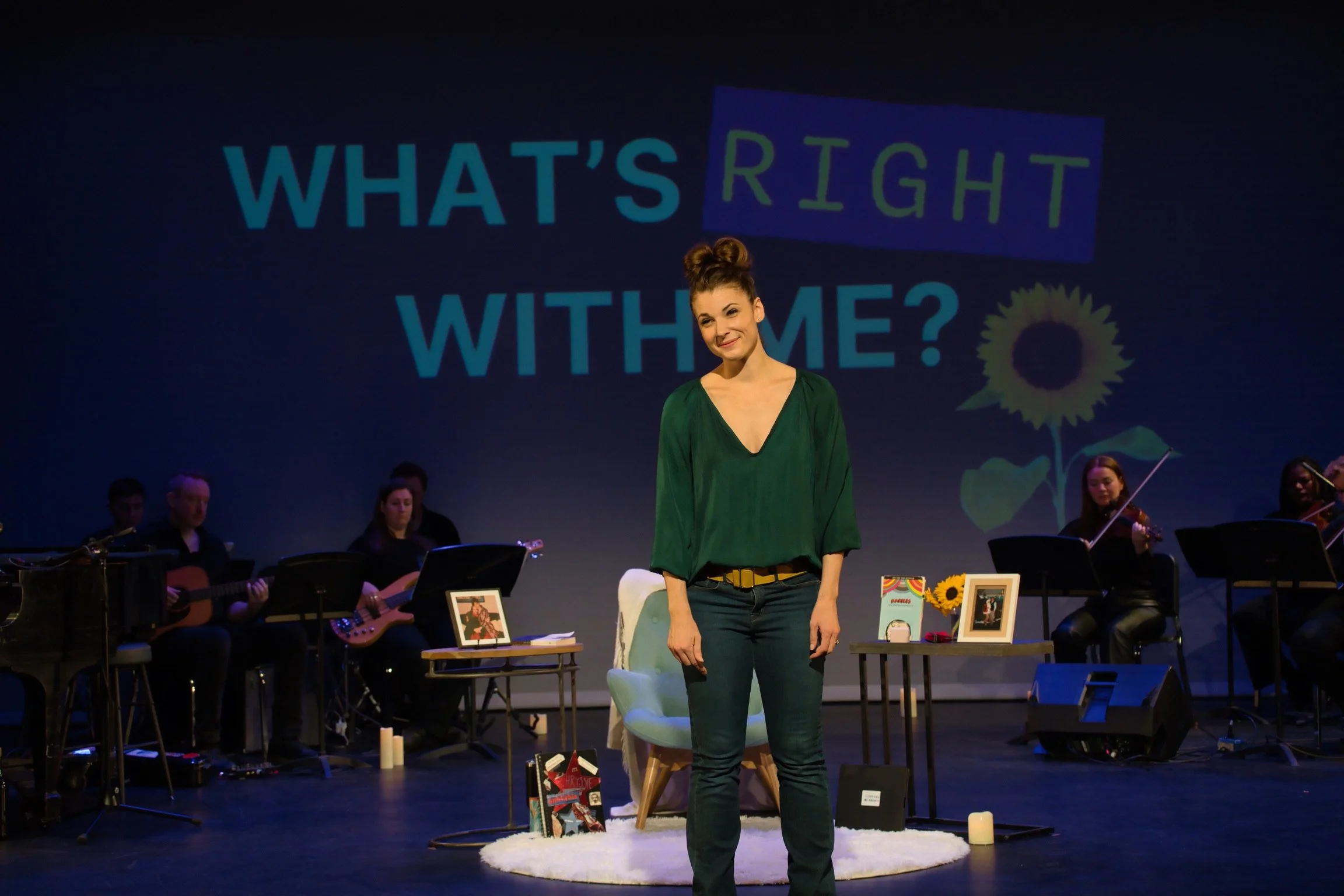 Chryssie Whitehead on stage for In My Own Little Corner