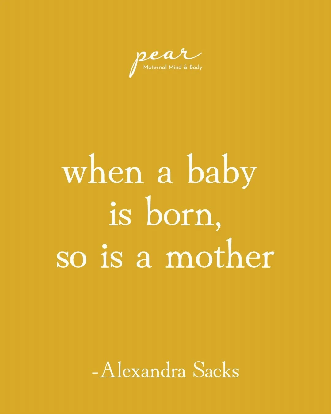 Becoming a mother isn&rsquo;t just about welcoming a new life&mdash;it&rsquo;s a profound transformation of your own. 🤍

At pear, we honor both births.

Thank you @alexandrasacksmd for these words 🙏