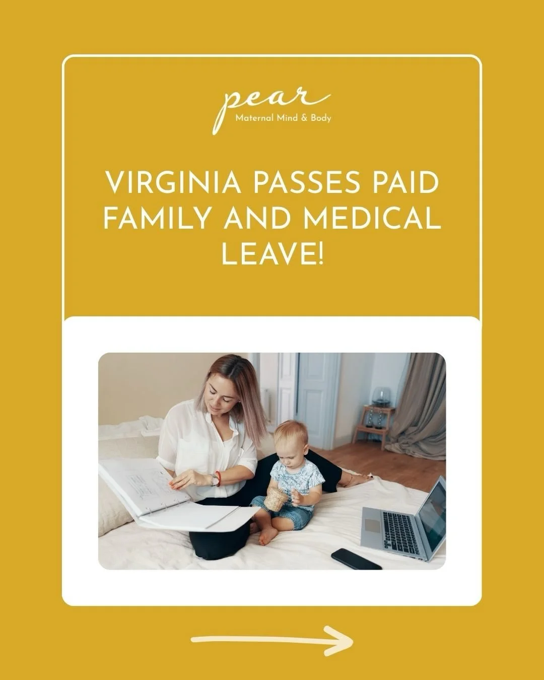 Virginia is moving toward paid family &amp; medical leave, but support for working moms can&rsquo;t wait until 2028.

If you&rsquo;re doing paid work and the work of motherhood, you already know how much you&rsquo;re carrying.

We&rsquo;re gathering 