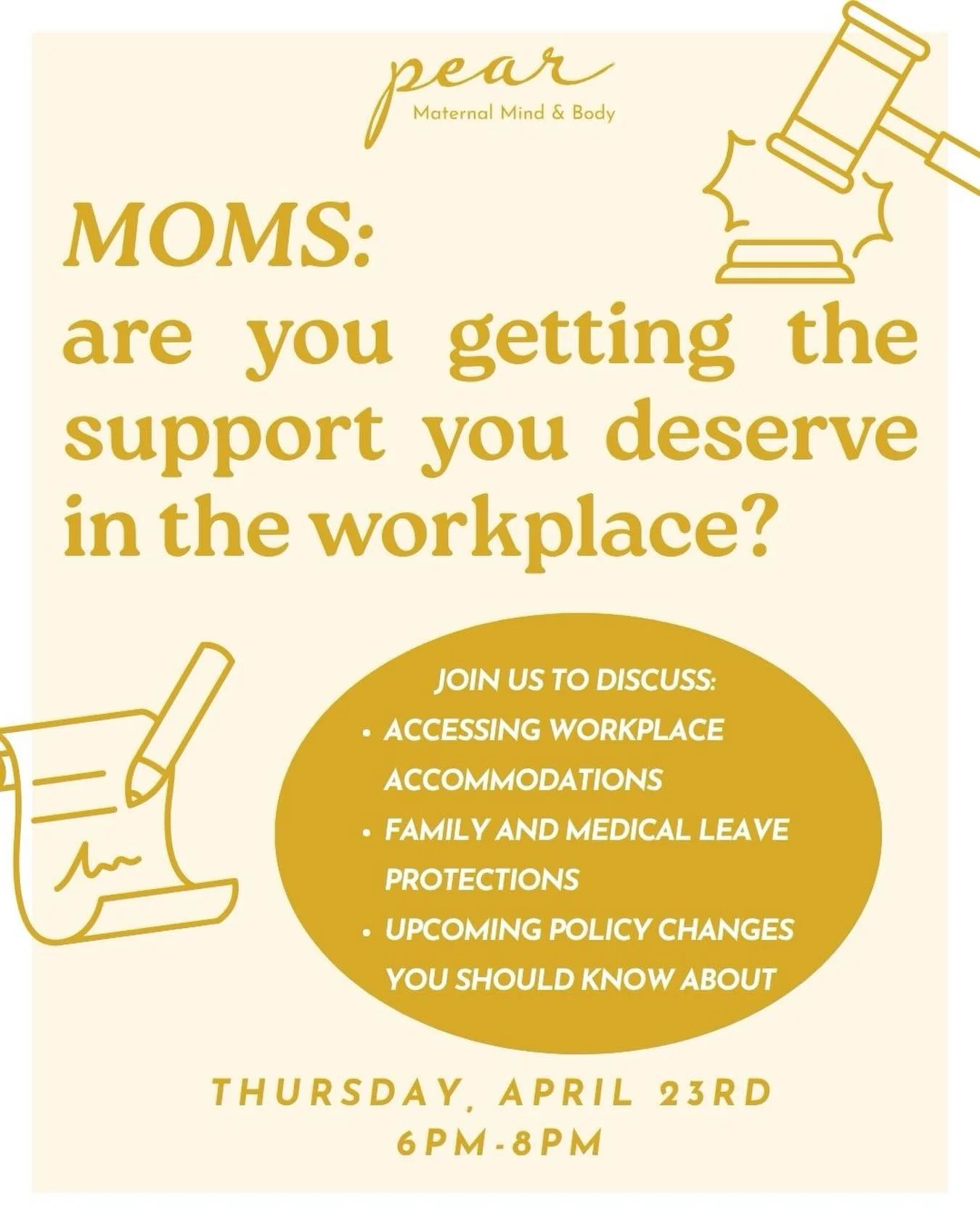Know your rights. Protect your work. Support your family. 💛🍐

We&rsquo;re partnering with legal advocates from @firstshiftjusticeproject for a special (and free) community event! 

Join us for a small, invite-only evening of connection and empowerm