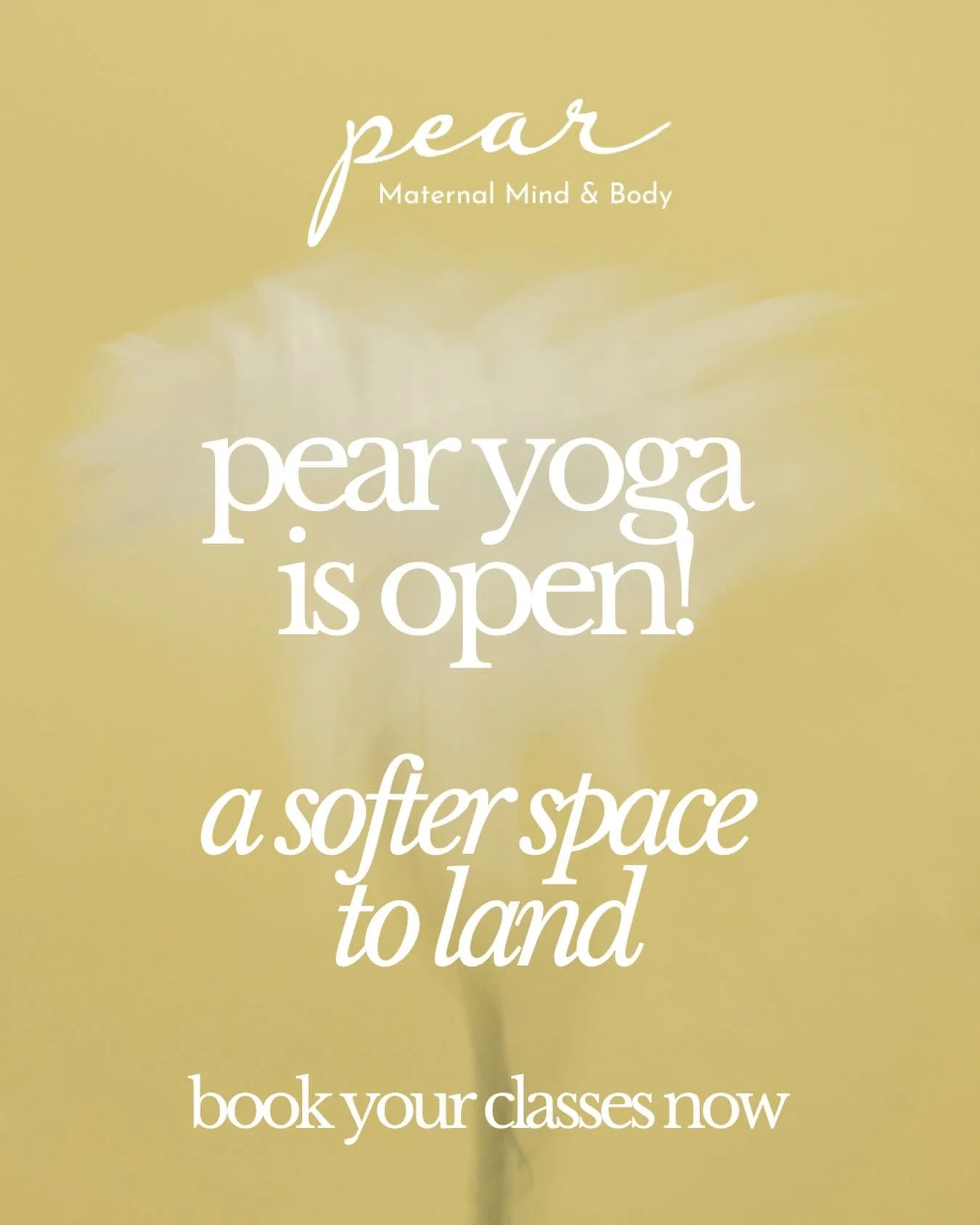 We&rsquo;re officially open 🤍

After so much dreaming, building, planning, and pouring love into this space&hellip; pear yoga is here.

A space to move gently.
A space to reconnect.
A space for motherhood, healing, strength, softness, community, and