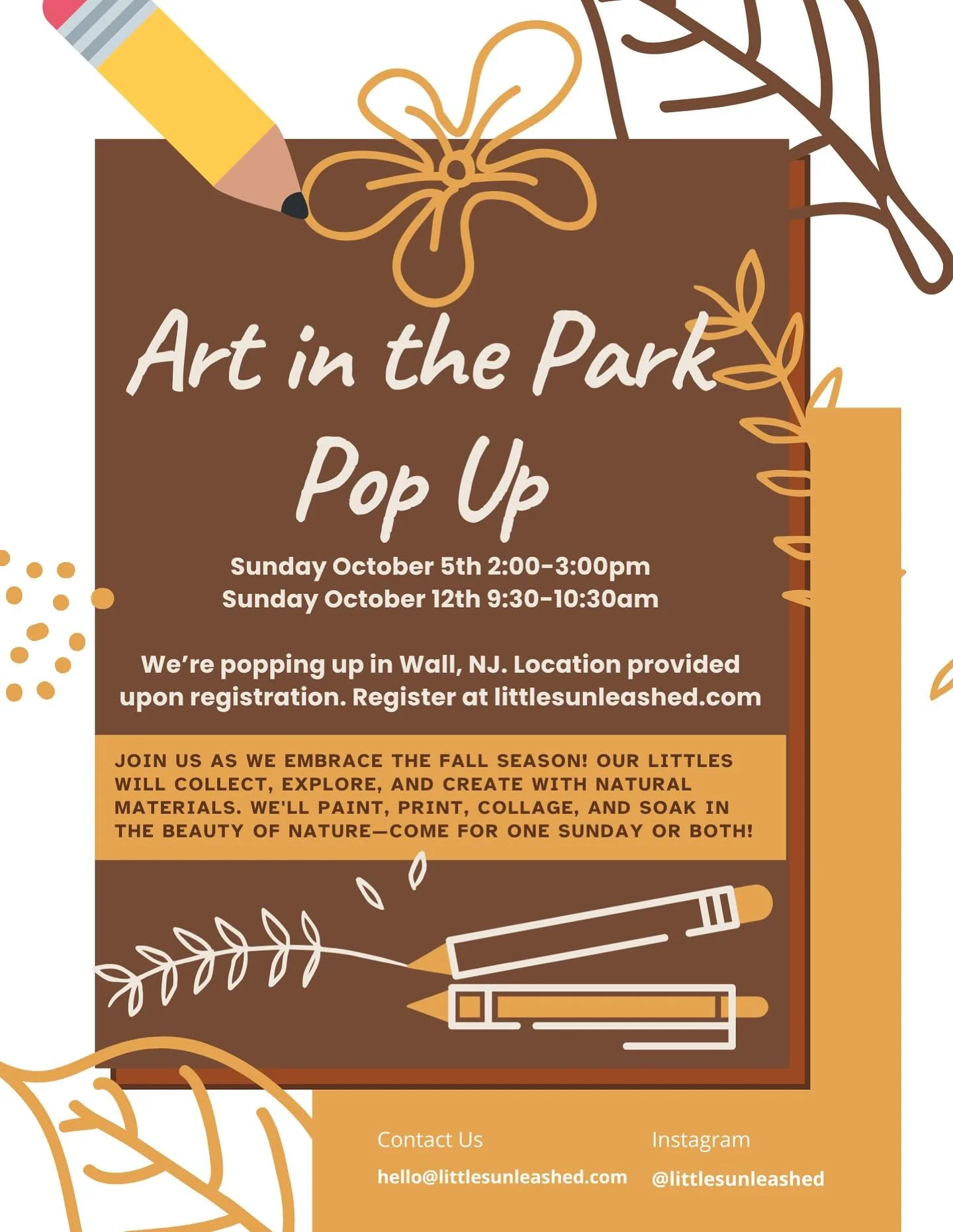 We&rsquo;re popping up again&hellip; this time in Wall Township! Register on our website. Location provided upon registration.

#littlesunleashed #njmom #artclub #creativeart #processart #monmouth #oceancounty