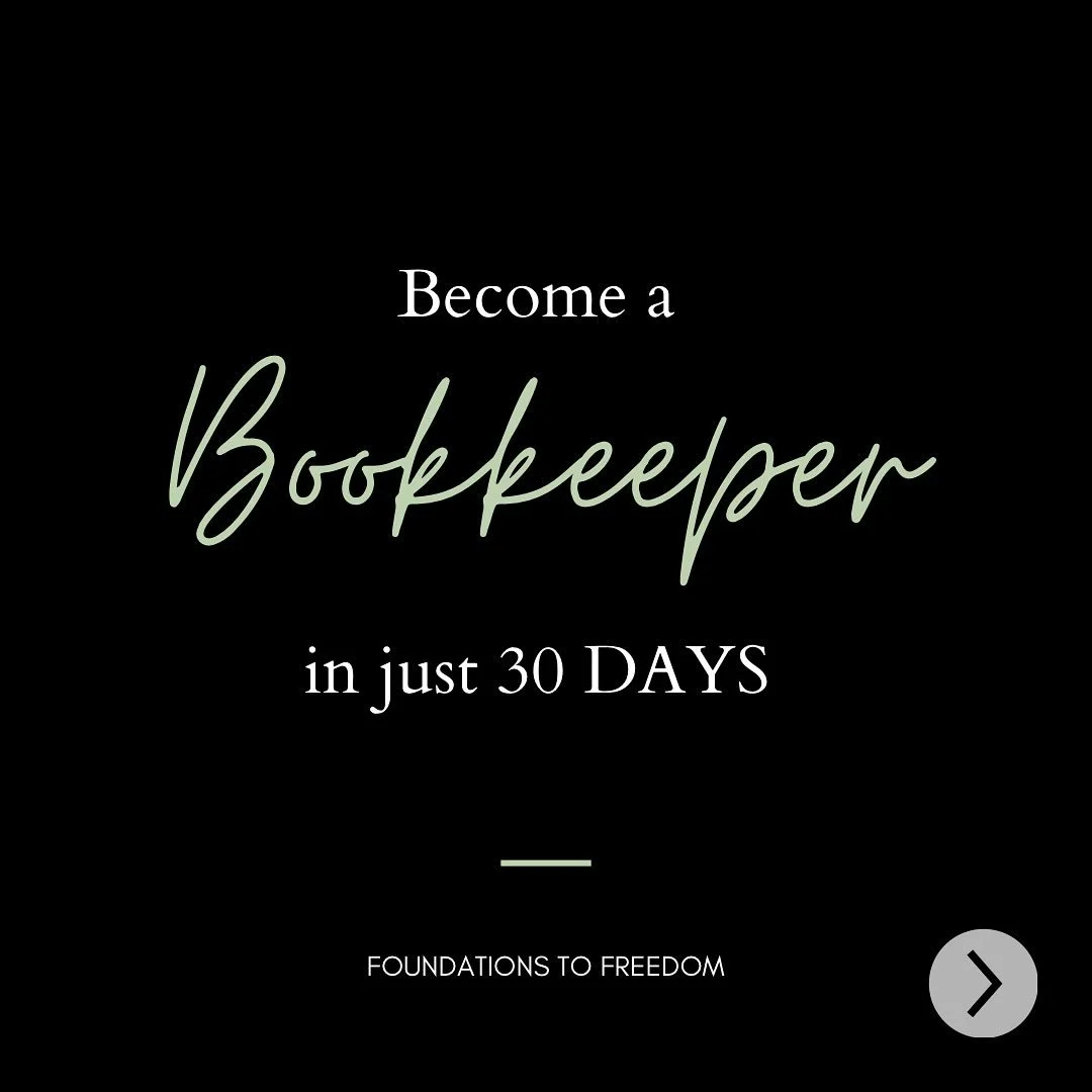 Foundations to Freedom is offering Small Business Bookkeeping Academy at a 50% discount for this exclusive 30 day experience!! 

Students accepted into the 30 Day Sprint program with get daily encouragement and milestone goals, accountability, and gu