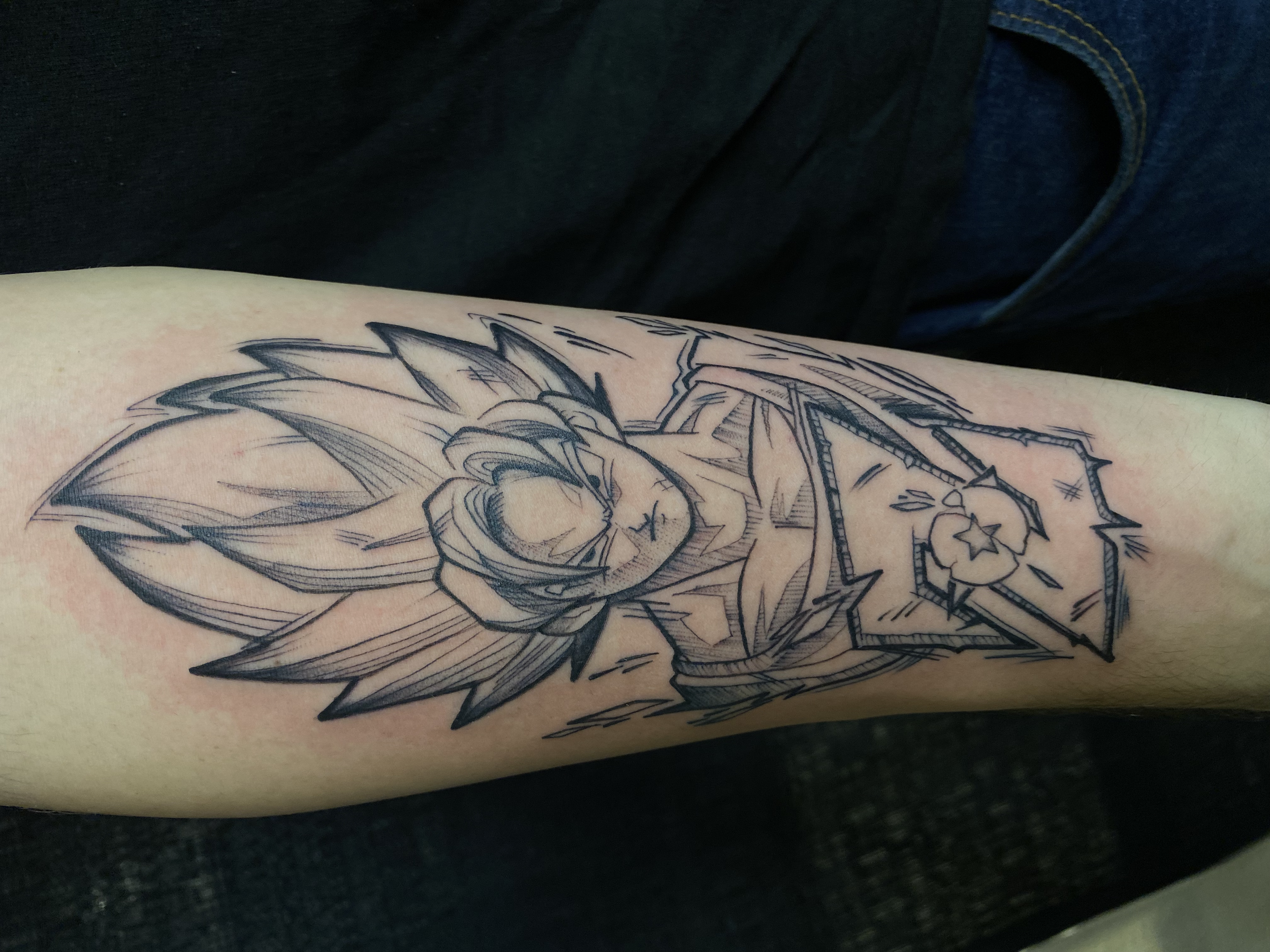 Black outline tattoo by Dr.Hudson