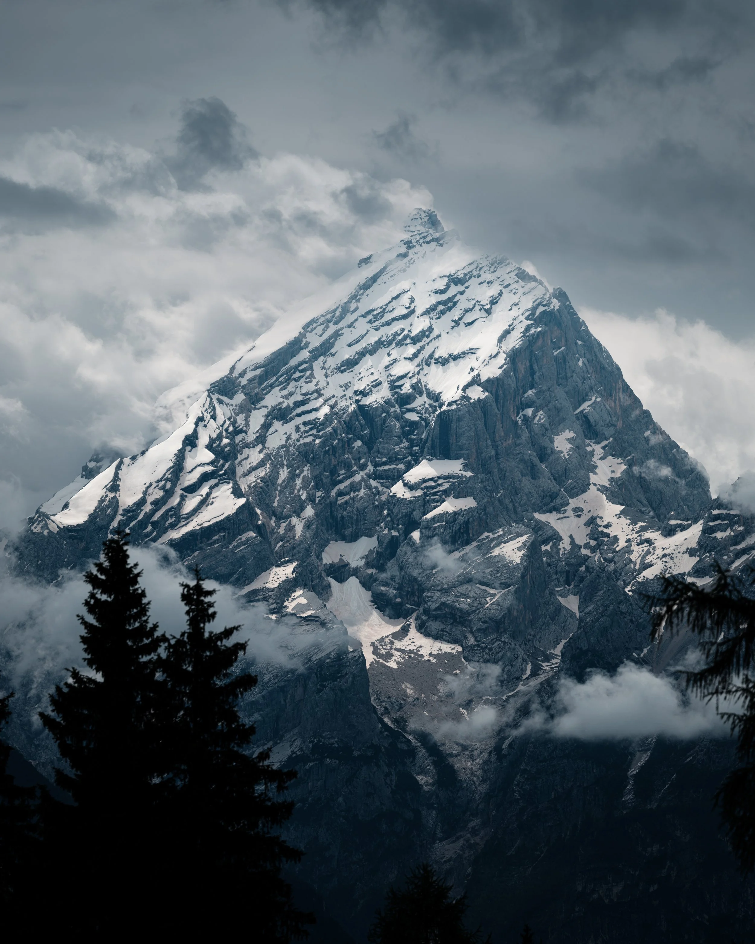 Monte Antelao (3263m), the highest peak of the Eastern Dolomites.