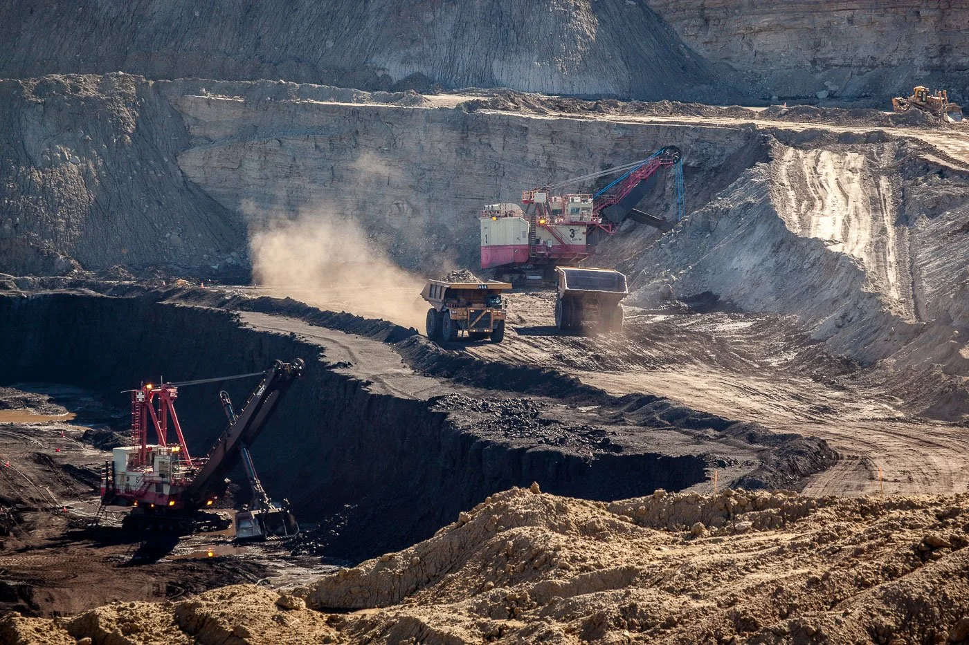 Coal mining at Alpha Coal West in Gillette, Wyoming.