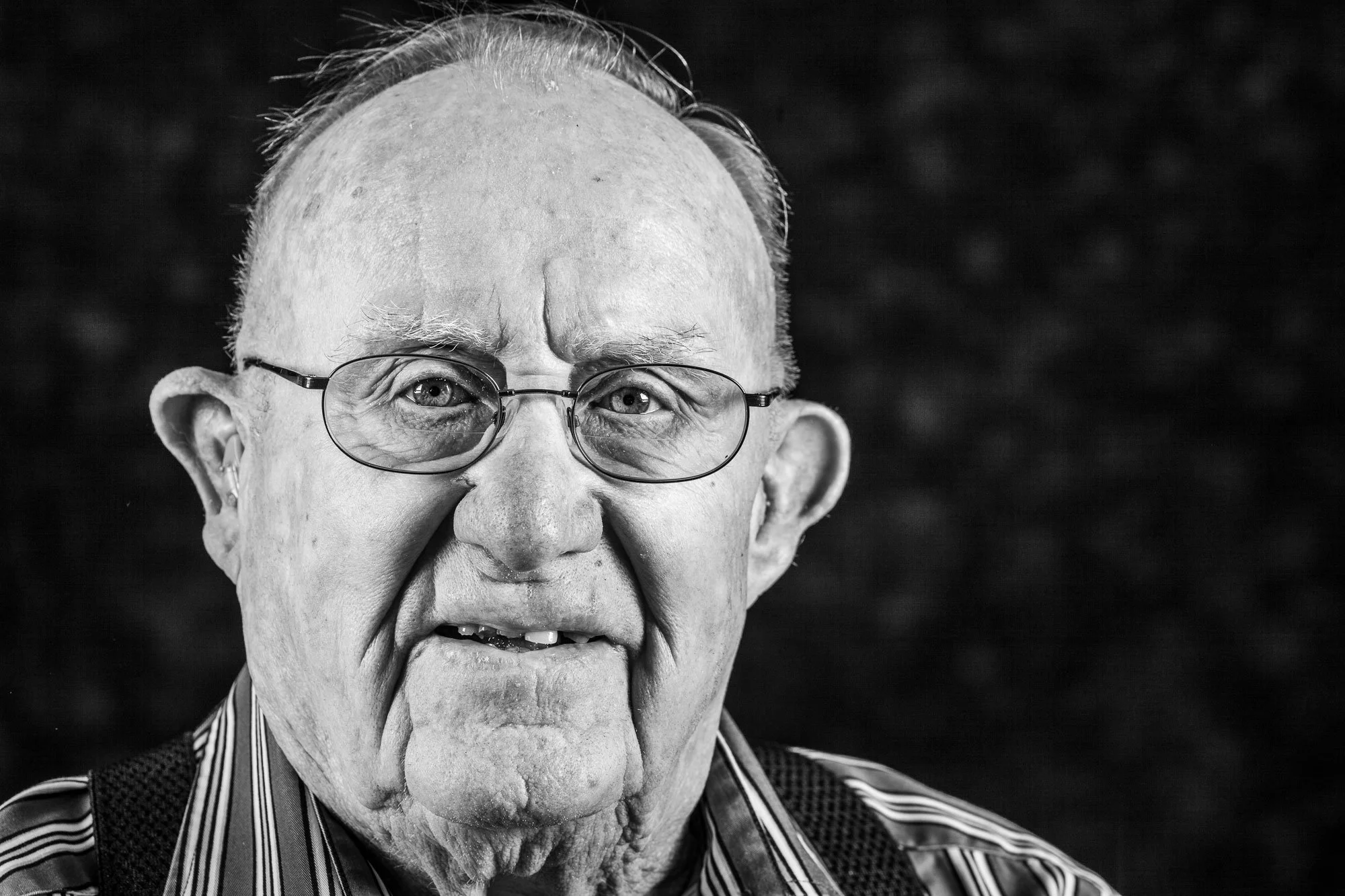 Portrait of Vern from our black and white portrait project "Faces of Character" in 2010.