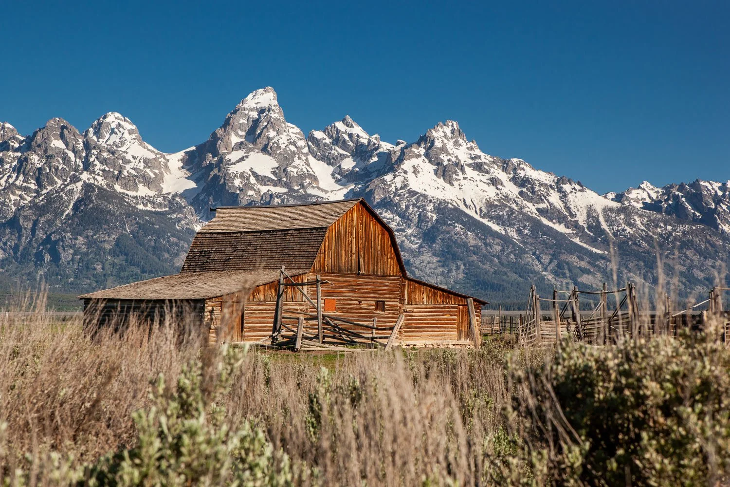 Old barn in Teton National Park, Wyoming.