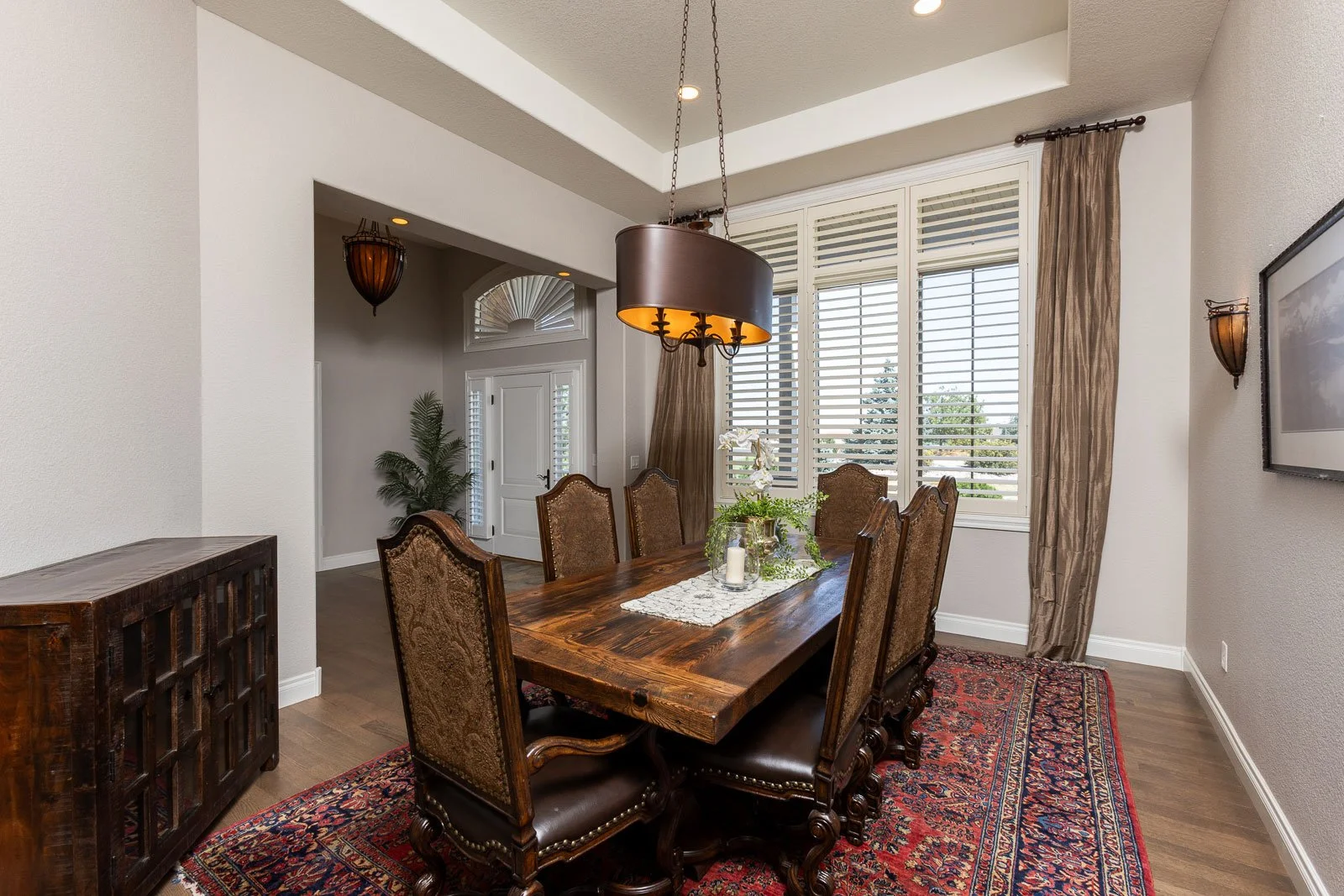 Real estate photography including a dining room in Cheyenne, Wyoming.