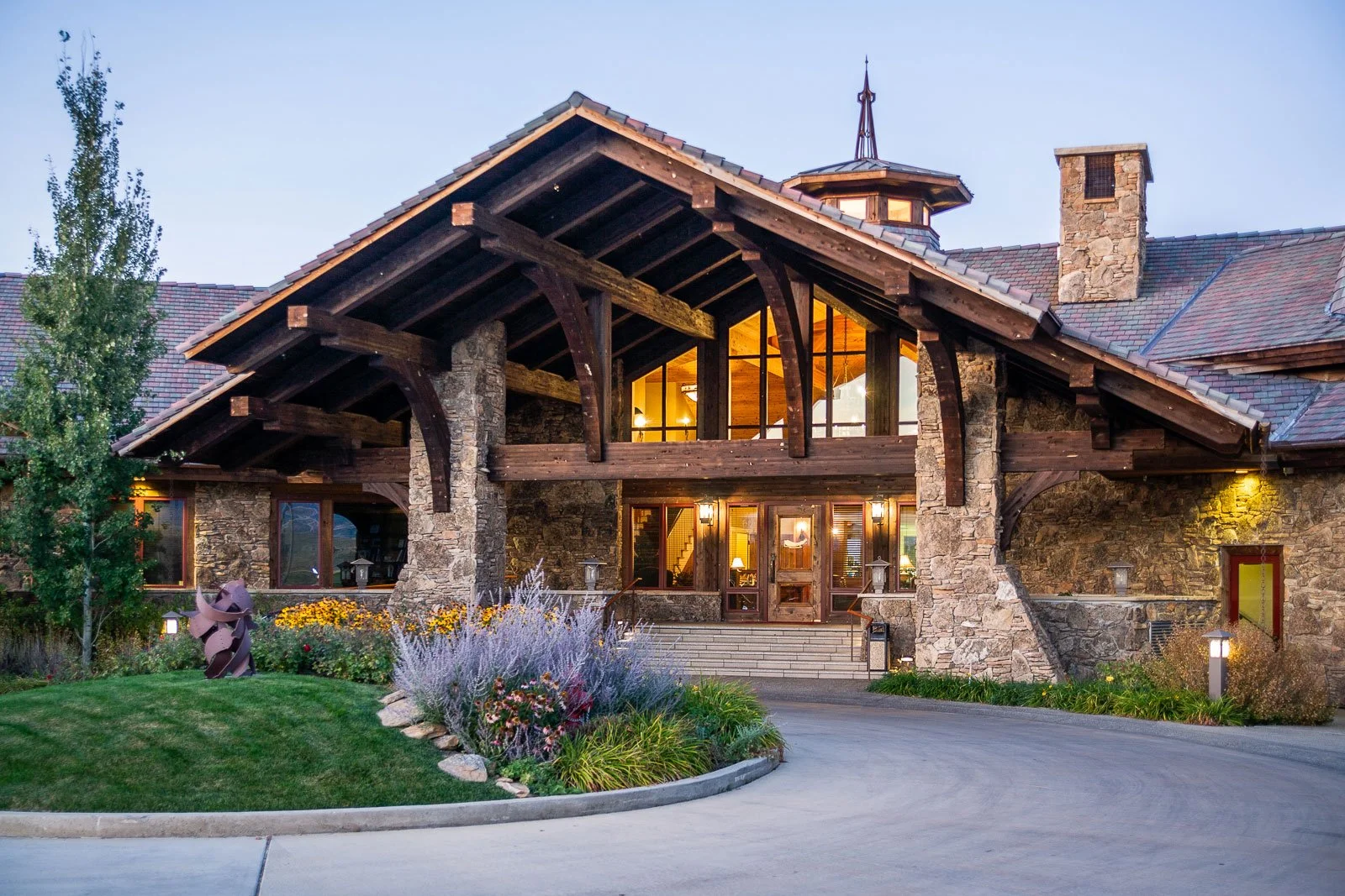 The Powder Horn Club House in Sheridan, Wyoming. Exterior marketing photography.

