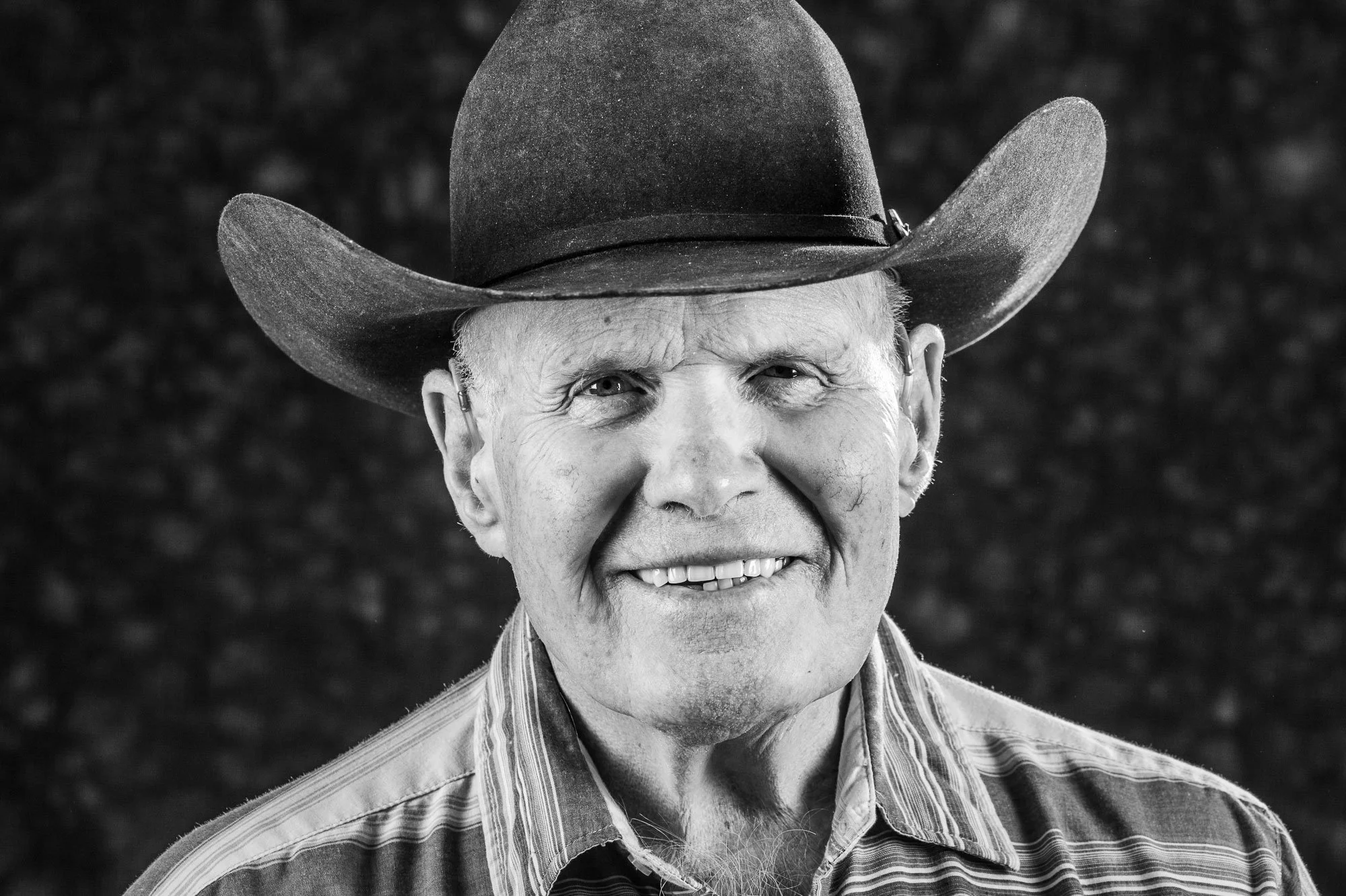 Portrait of a cowboy from Grover, Colorado, created for the Faces of Character Project in 2010-2011