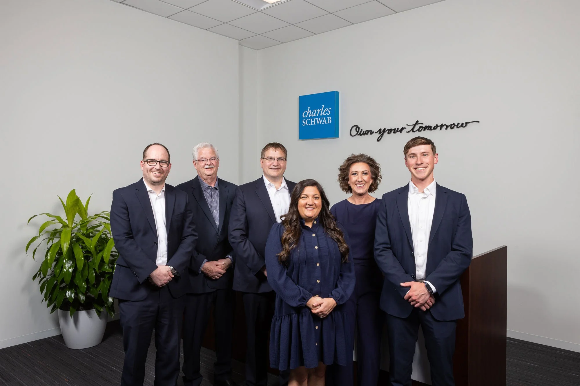 Corporate group portrait created for Charles Schwab in Cheyenne, Wyoming.