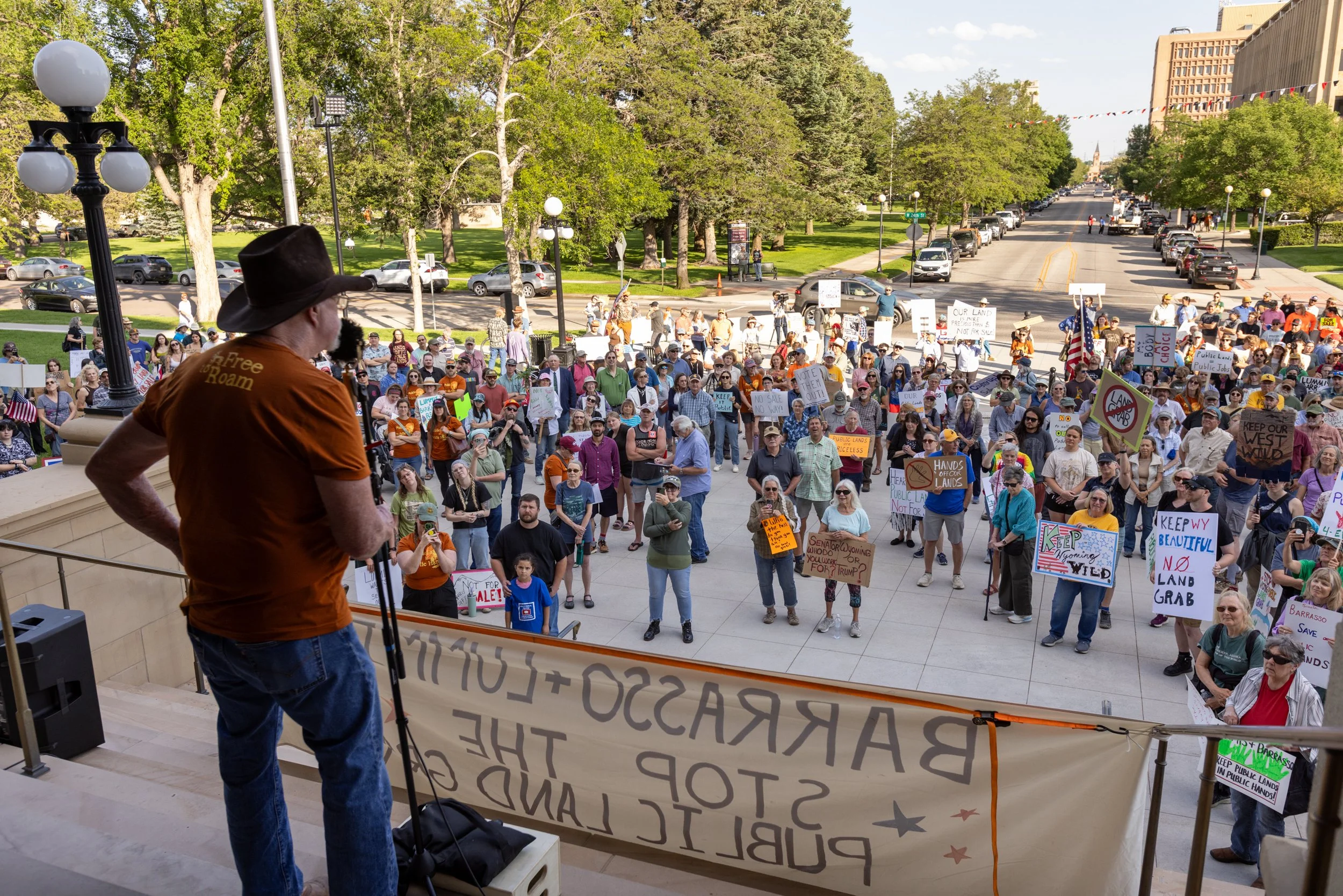 Keep Public Lands in Pubic Hands Rally at the Wyoming State Capitol in Cheyenne on June 26, 2025.