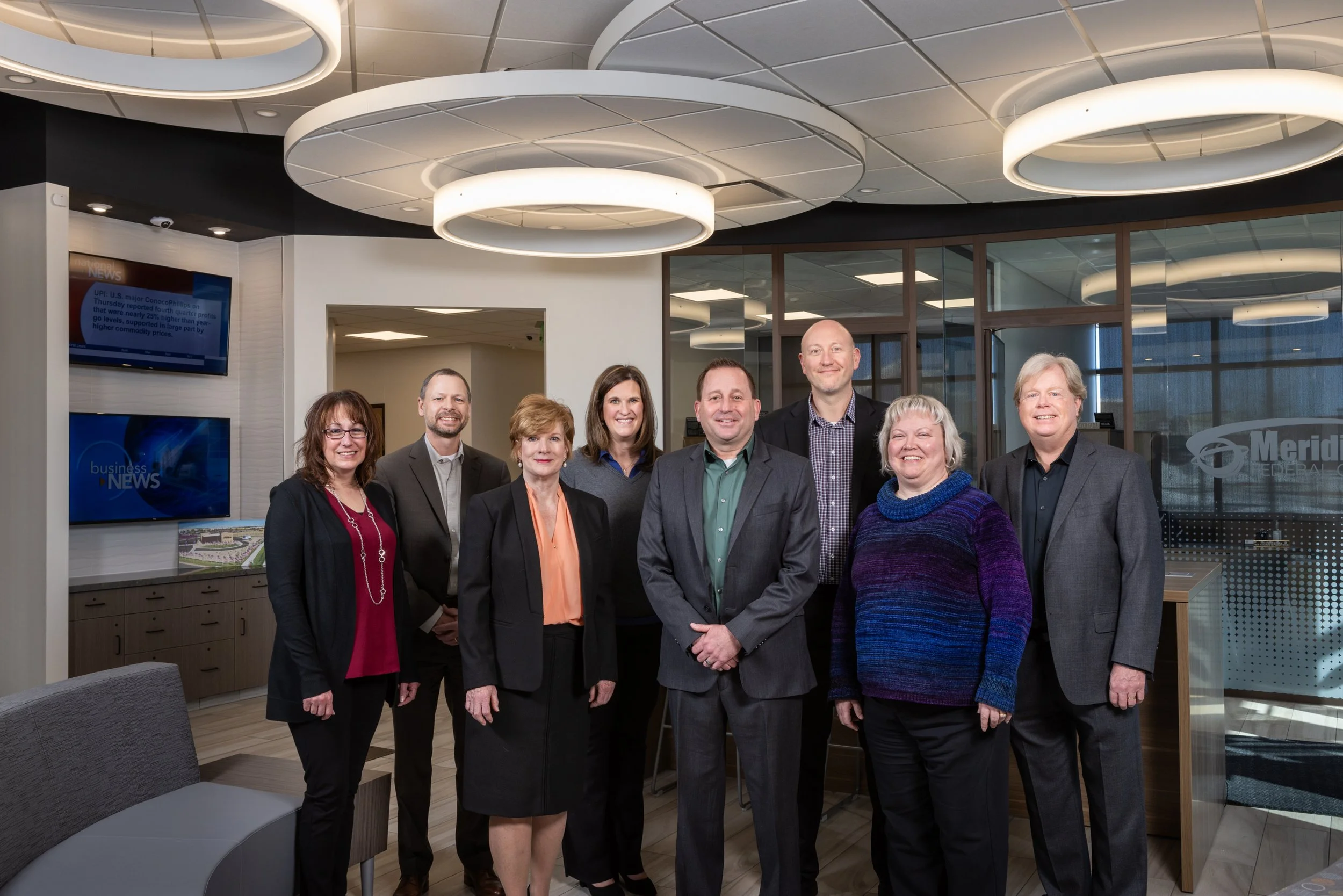 Executive Leadership Group Portrait for Meridian Trust Federal Credit Union in Cheyenne, Wyoming.