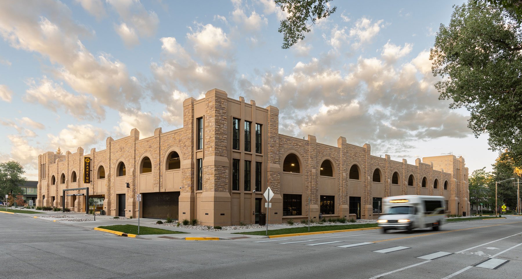 New parking garage at the University of Wyoming in Laramie, Wyoming.