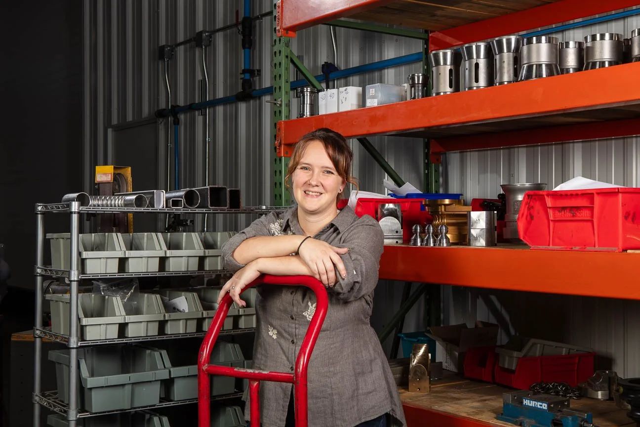 Business portrait on location for marketing and branding at Tube Bending Concepts, Incorporated.