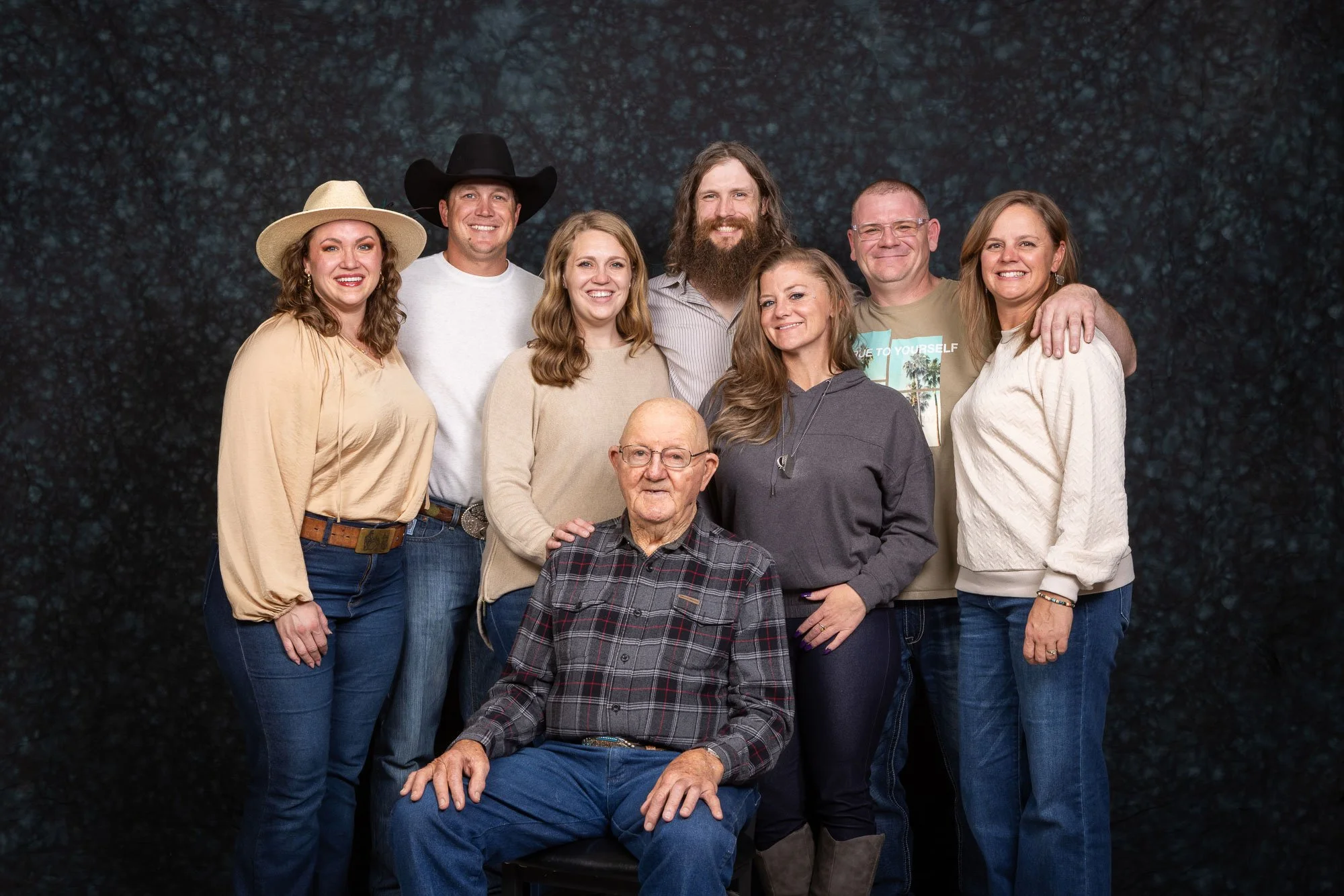 Family portrait in the studio in Cheyenne, Wyoming
