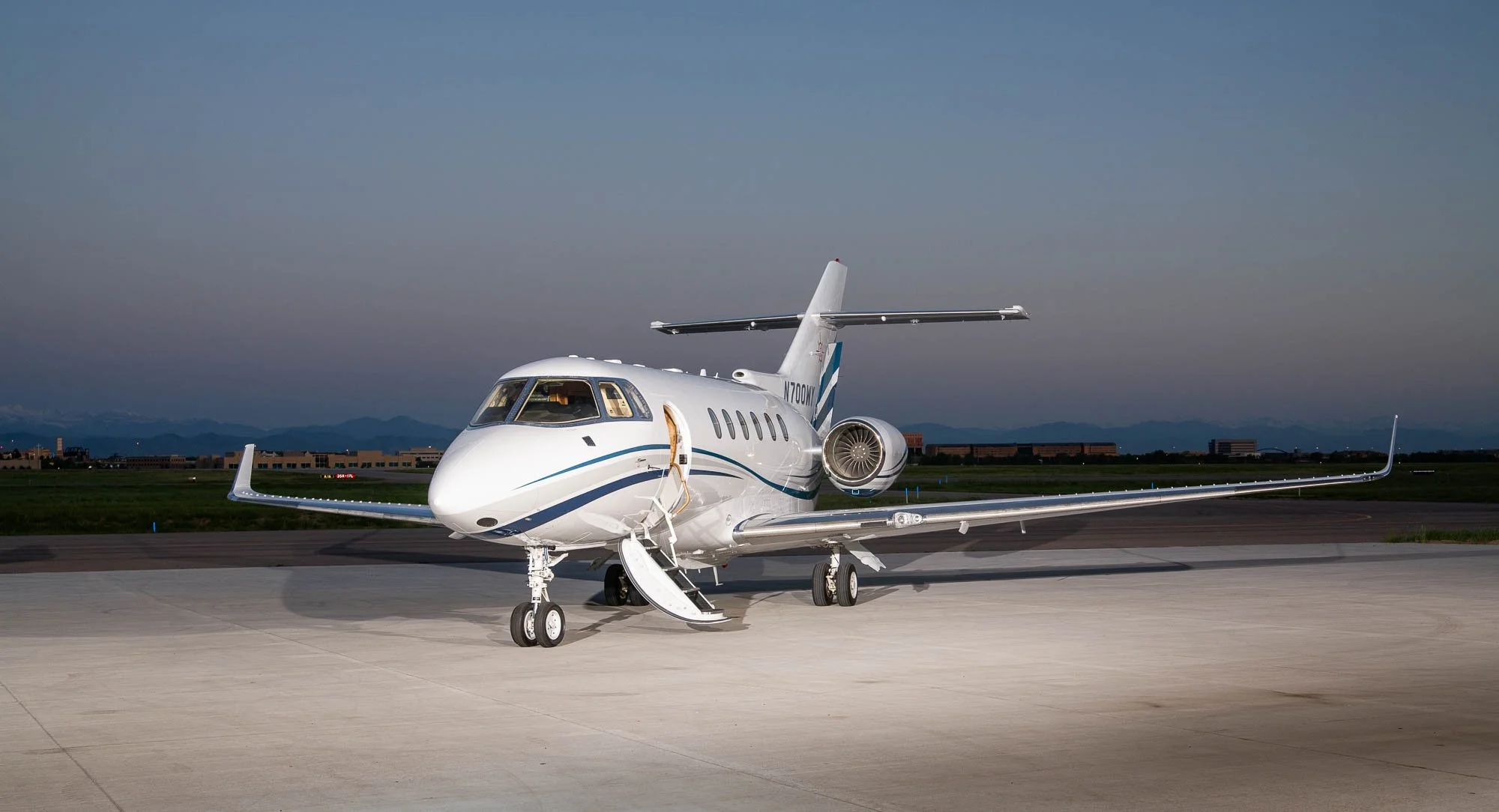 Marketing product photography for a air transportation company in Denver.