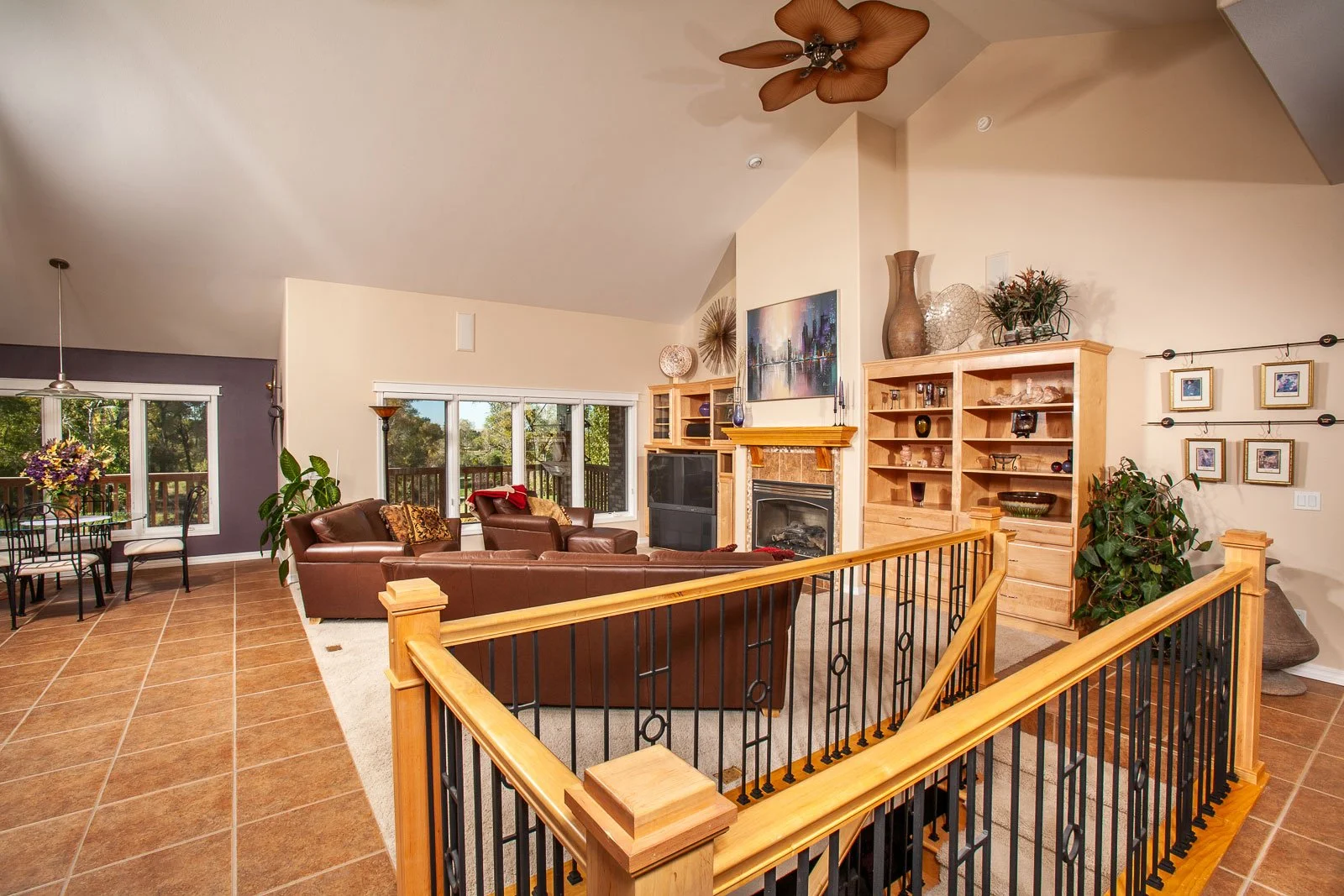 Real estate photography of a living room.