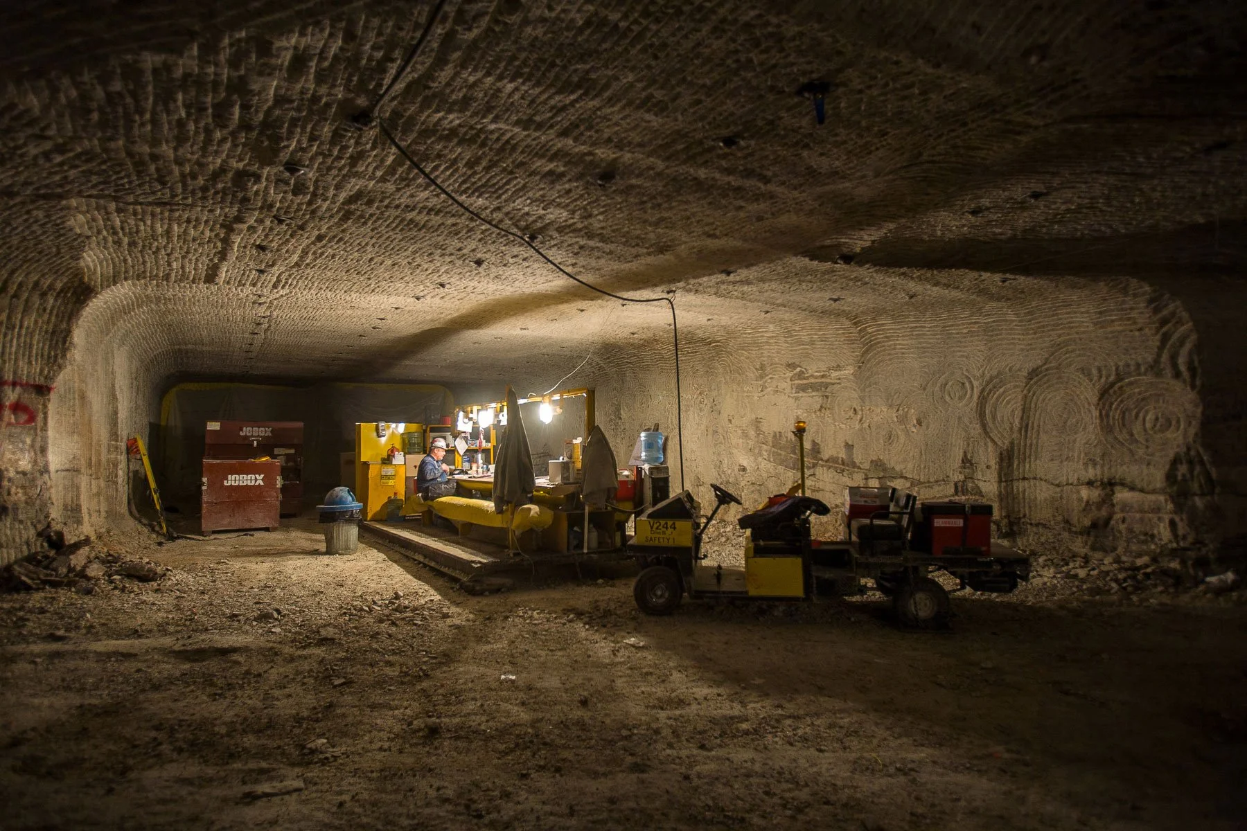 Break room in a Trona Mine near Green River, Wyoming.