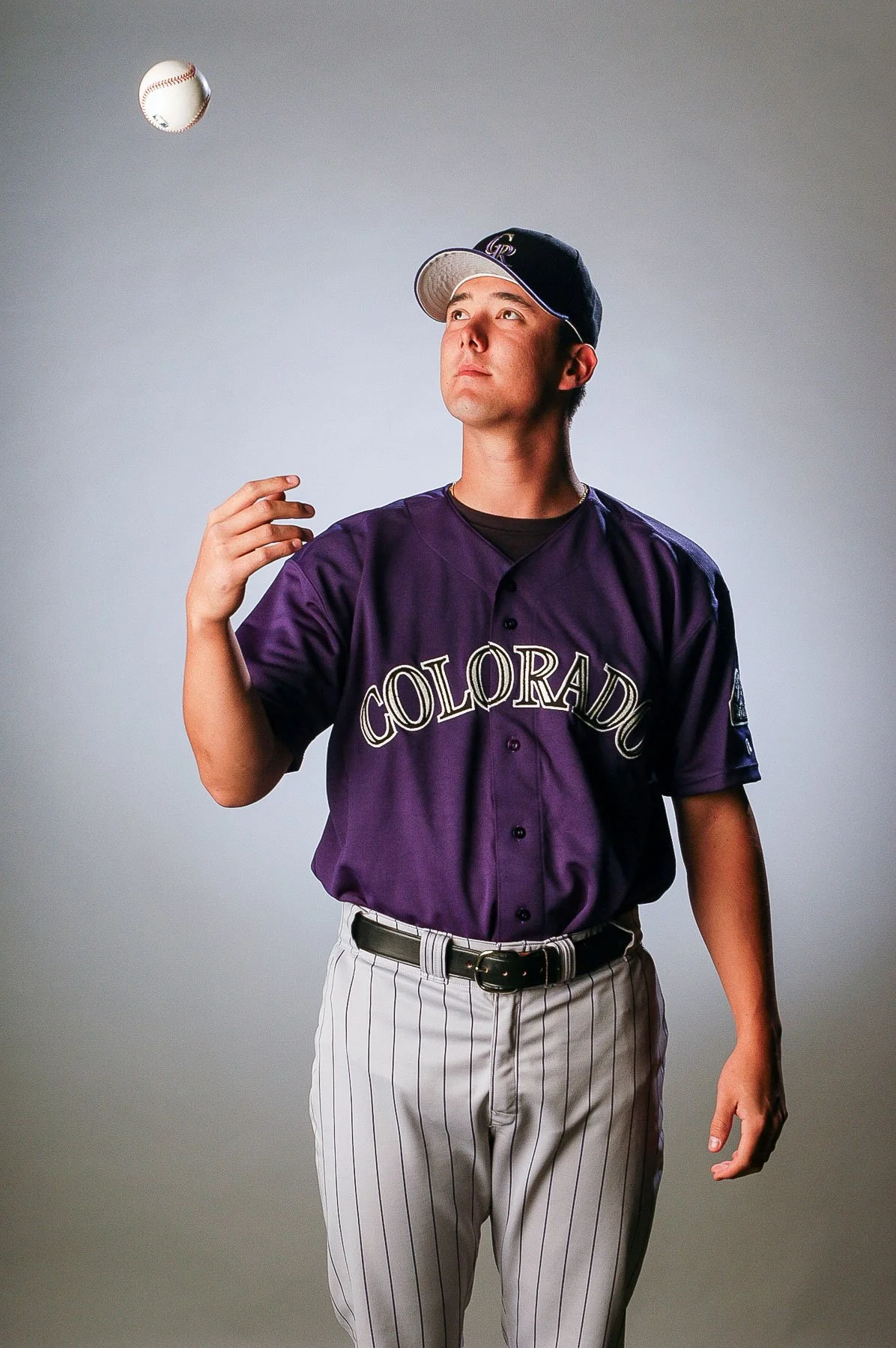 Individual sport portraits. Image created for the Colorado Rockies in 2004 at Spring Training in Tucson, Arizona.