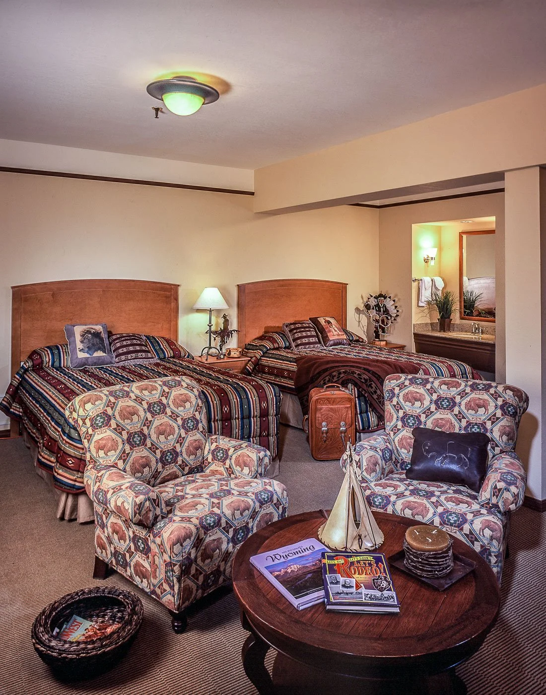 Hotel room at the Plains Hotel in Cheyenne, Wyoming. Photography created for the hotel's advertising.