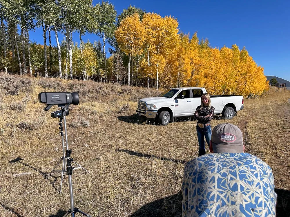 A senior portrait shoot in the fall in the Big Horn Mountains near Sheridan, Wyoming.