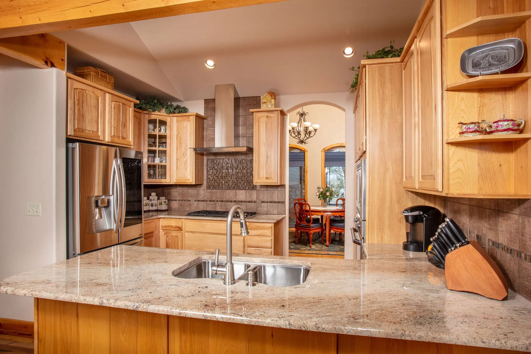 Interior real estate photography, including the kitchen and dining room in Cheyenne, Wyoming.