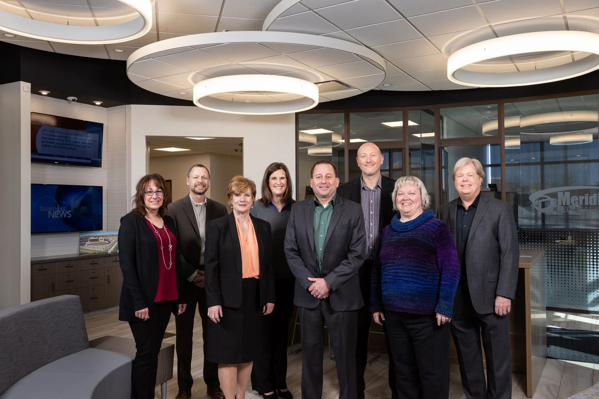 Executive Group Portrait for Meridian Trust Federal Credit Union in Cheyenne, Wyoming.