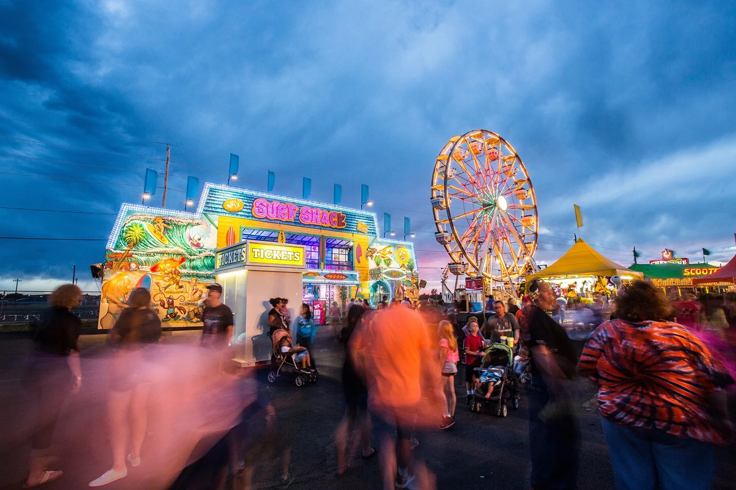 Carnival and midway at Cheyenne Frontier Days in Cheyenne, Wyoming.