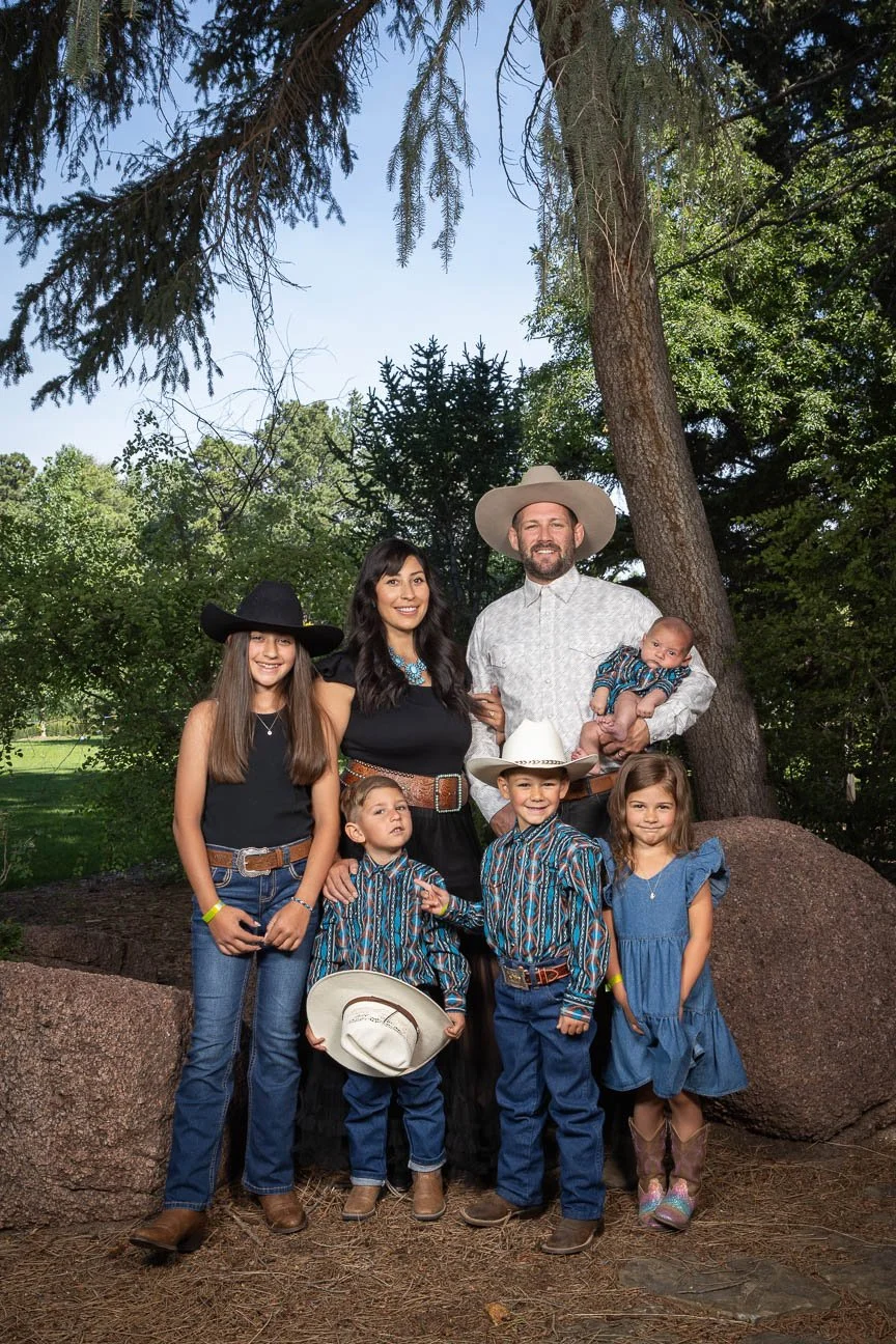Location family portrait session created at park.
