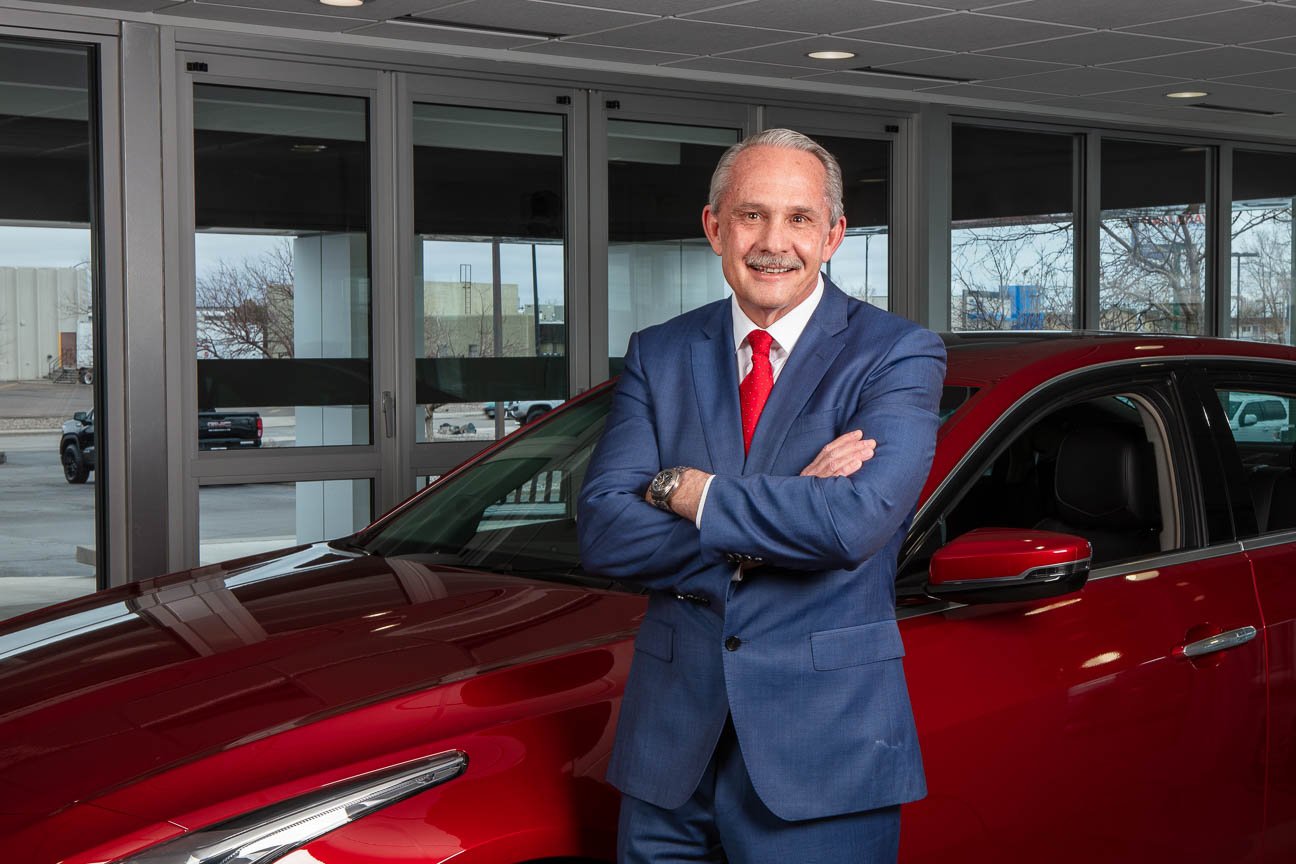 Executive portrait photography for Halladay Motors. Created on location for marketing and branding use.