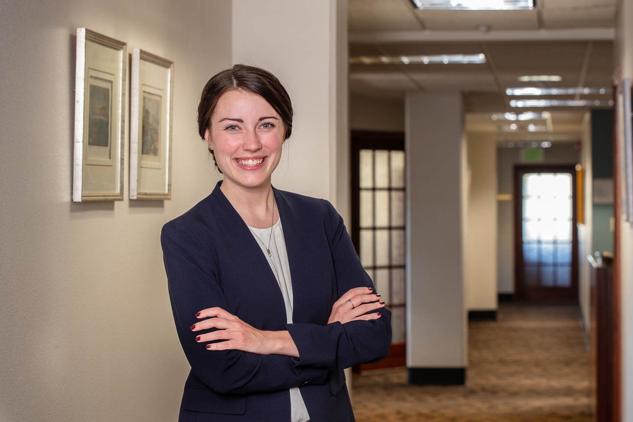 Corporate headshot portrait photography for marketing and branding use. Created at client's office.