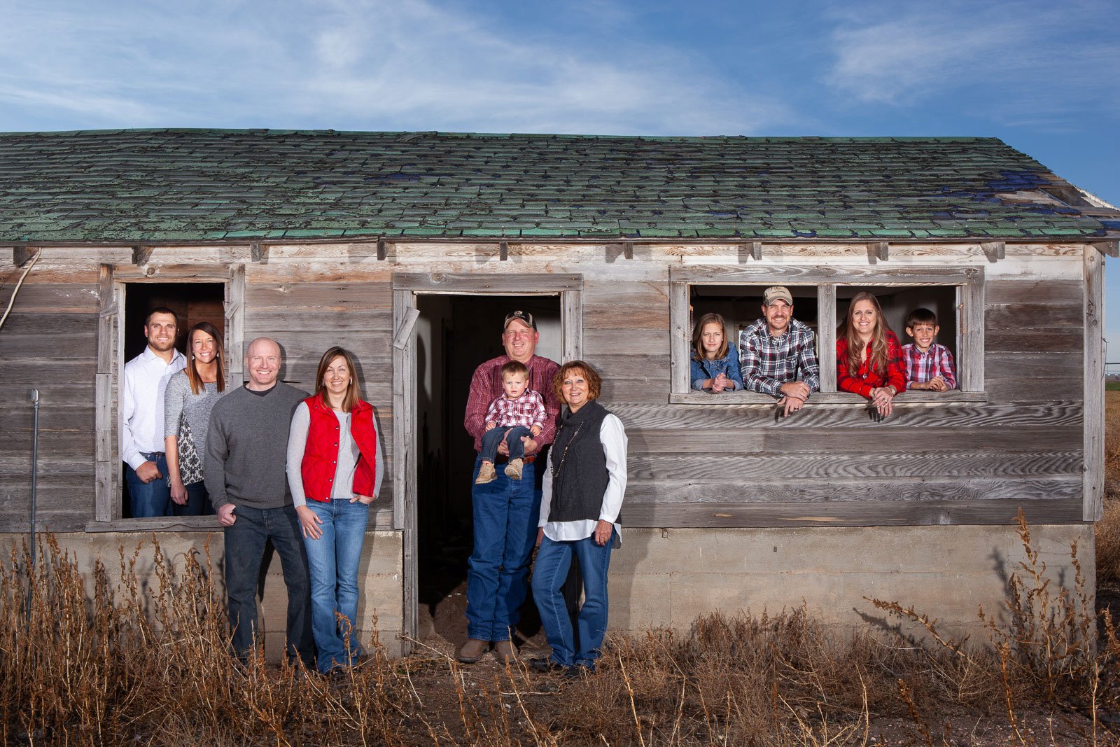 Family Portrait at a ranch in Ault, Colorado.