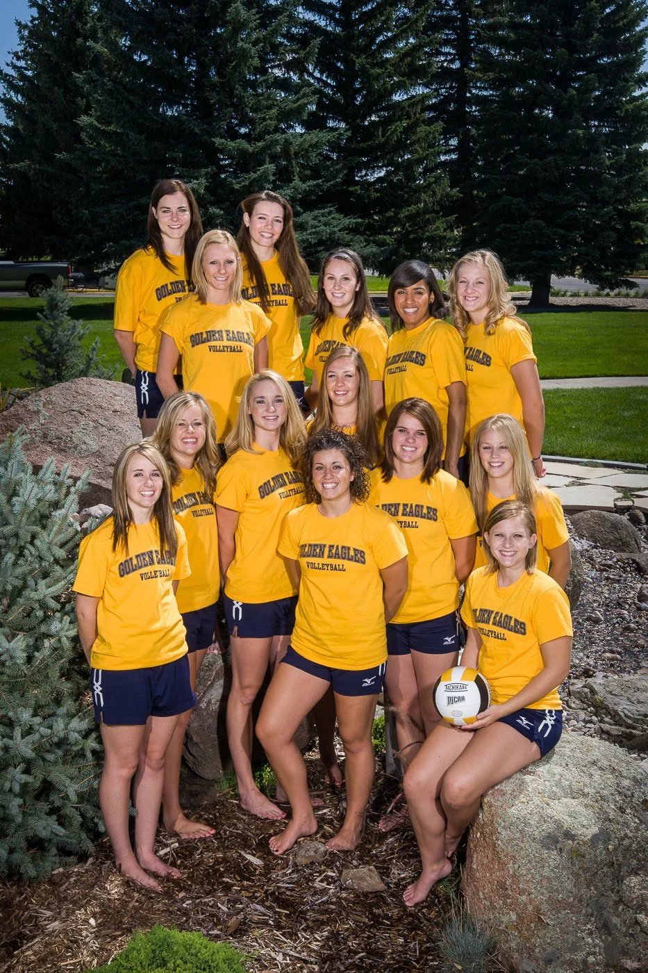 Volleyball team portrait for LCCC in Cheyenne, Wyoming. Sports Portrait Photography.
