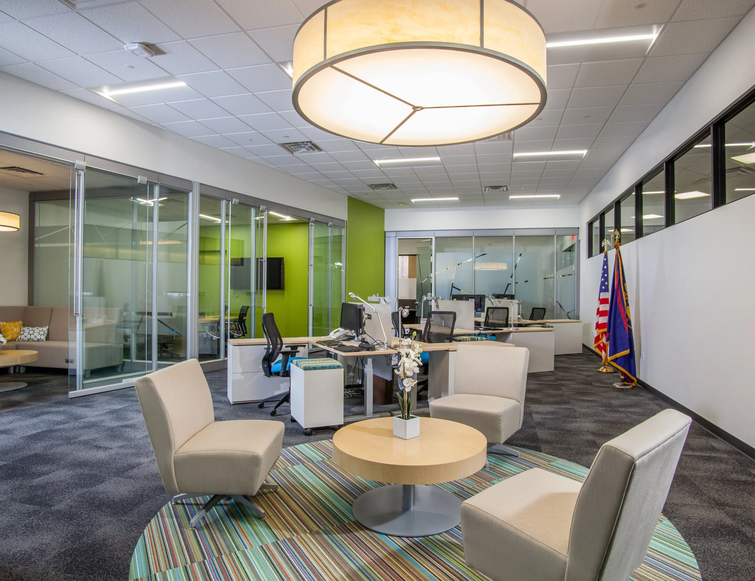 Corporate office interior for marketing and branding in Casper, Wyoming.