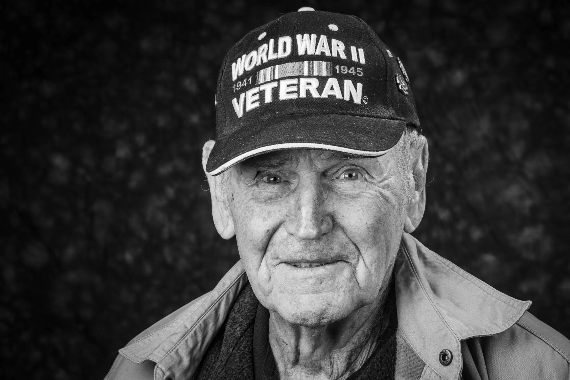 World War II Veteran Portrait during Veterans Day in Laramie, Wyoming.