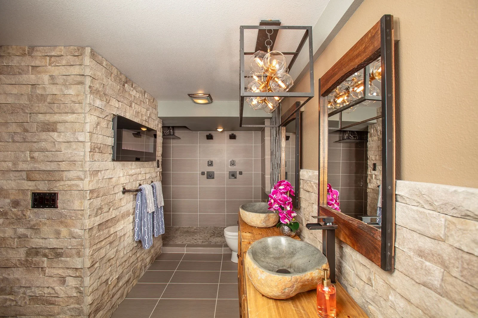 Interior real estate photography of a bathroom near Cheyenne, Wyoming.
