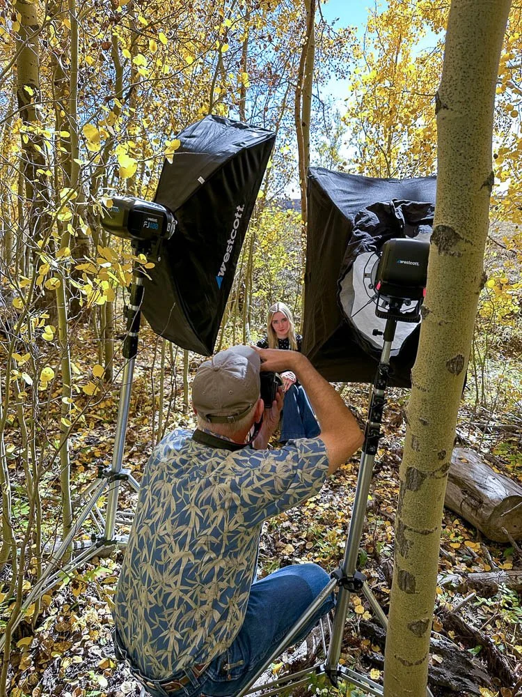 A senior portrait shoot in the fall in the Big Horn Mountains near Sheridan, Wyoming.