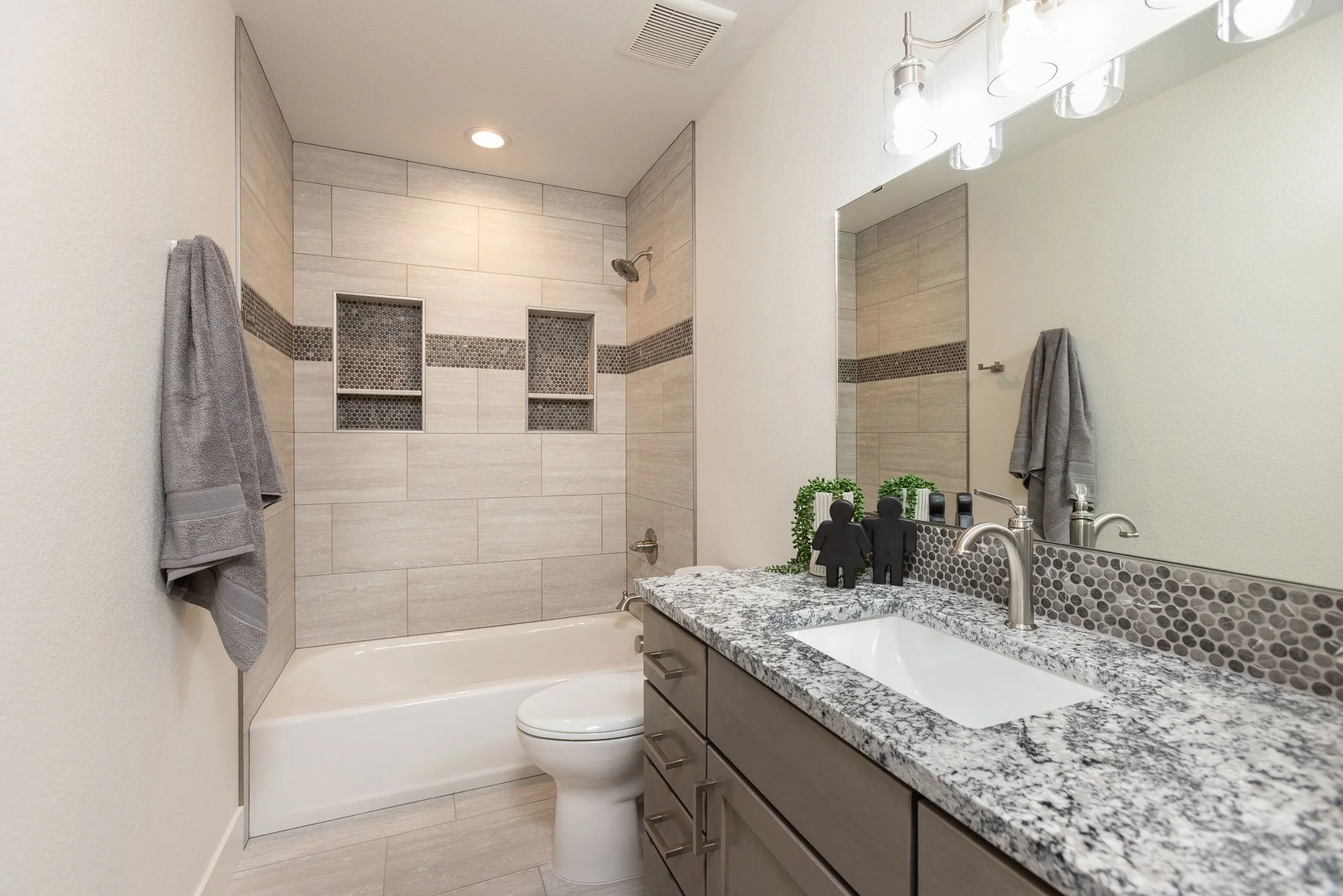 Interior real estate photography, including the bathroom at a house in Cheyenne, Wyoming.