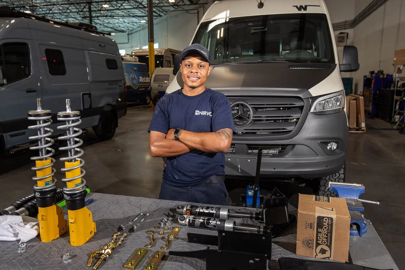 Portrait for marketing for National Indoor RV Center in Las Vegas, Nevada.