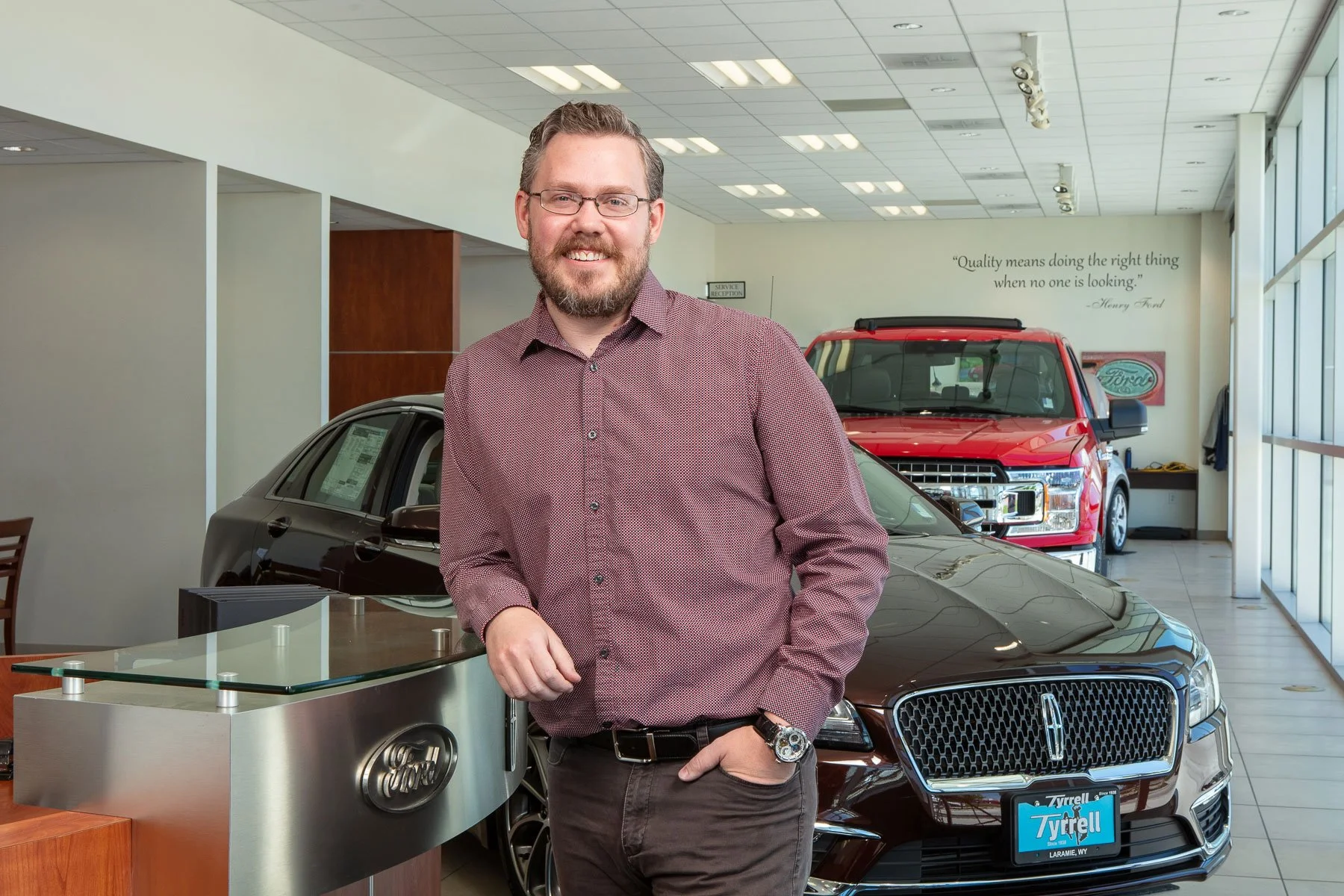 Business portrait for marketing, created for Tyrrell Ford in Laramie, Wyoming