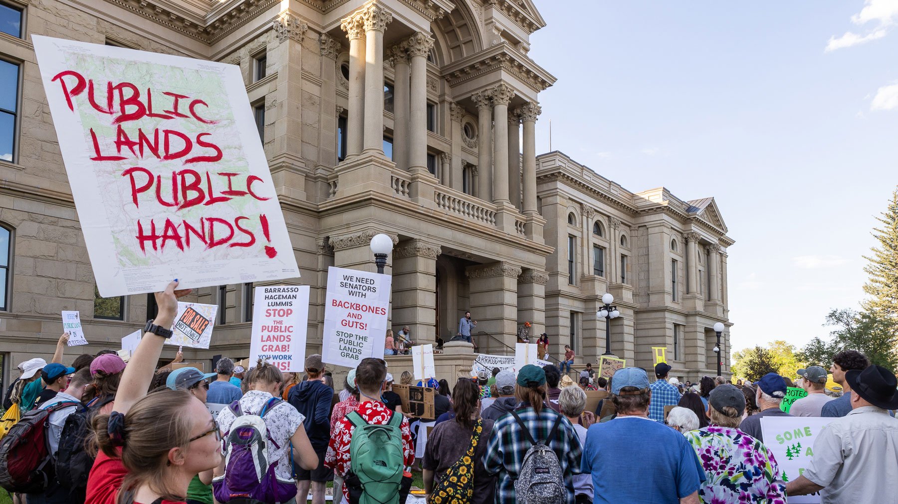 Keep Public Lands in Pubic Hands Rally at the Wyoming State Capitol in Cheyenne on June 26, 2025.