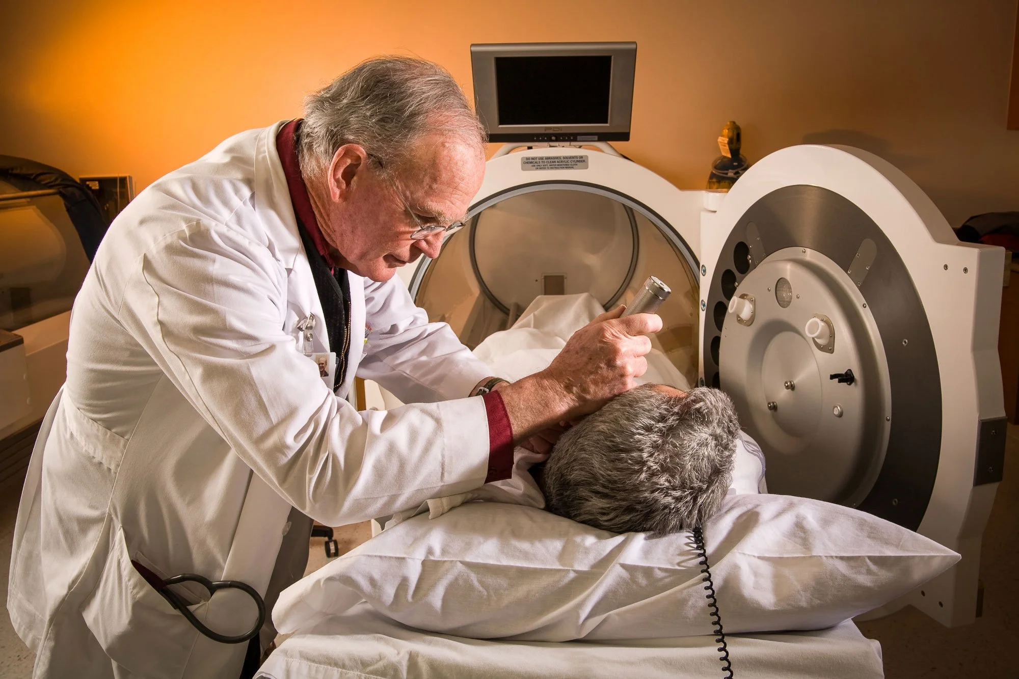 Doctor working, medical and health marketing photography, created for Cheyenne Regional Medical Center in Cheyenne, Wyoming.