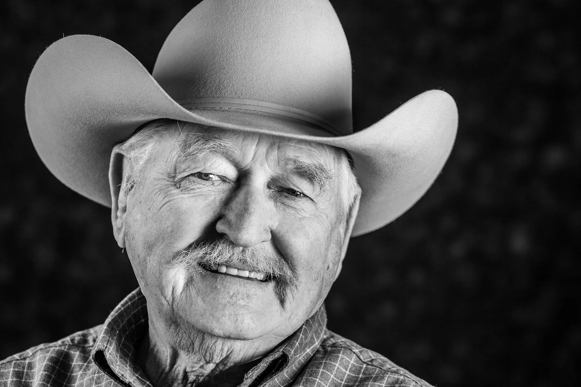 Portrait of a cowboy from Pine Bluffs, Wyoming, created for the Faces of Character Project in 2010-2011.