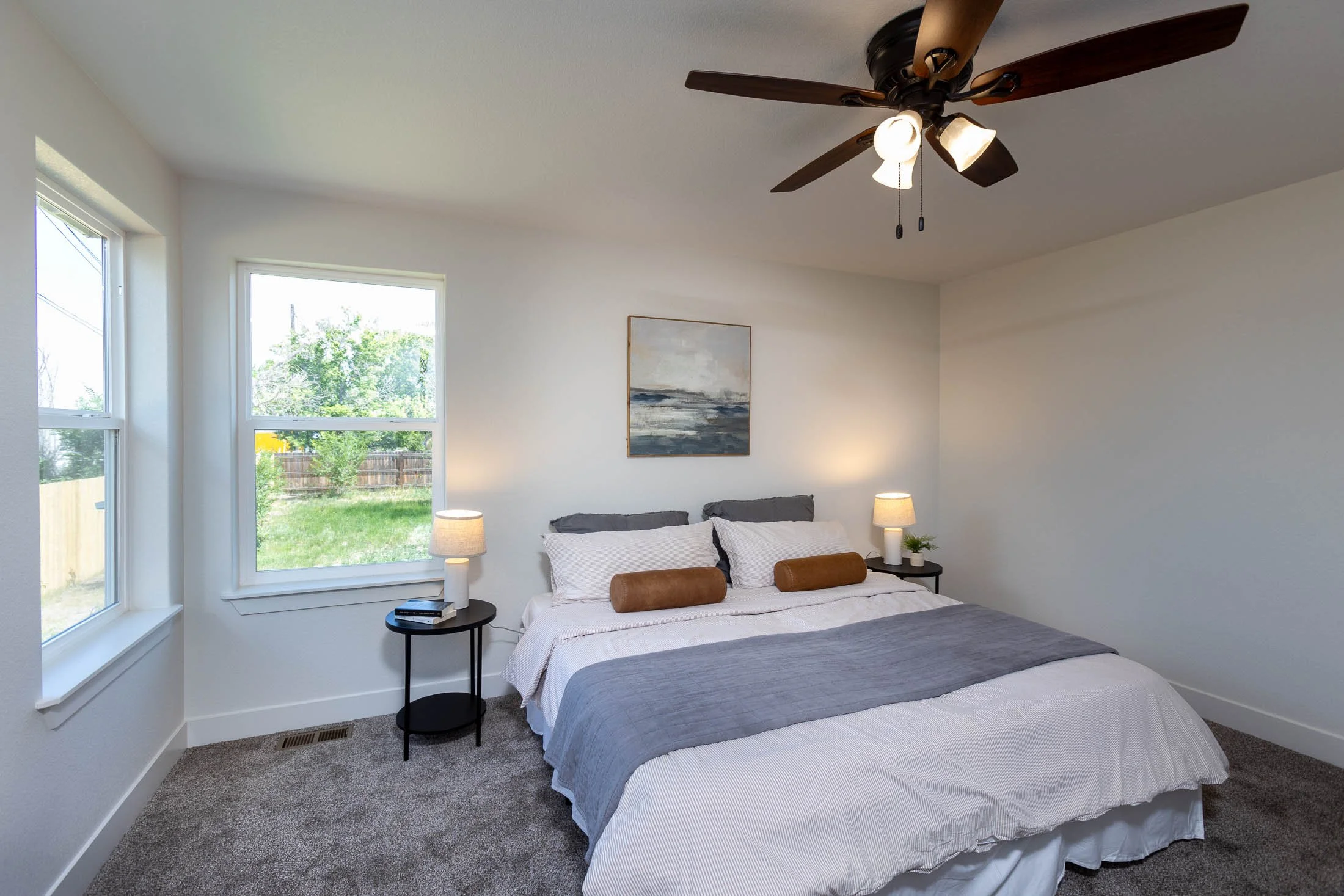 Real estate photography, including a bedroom in Cheyenne, Wyoming.