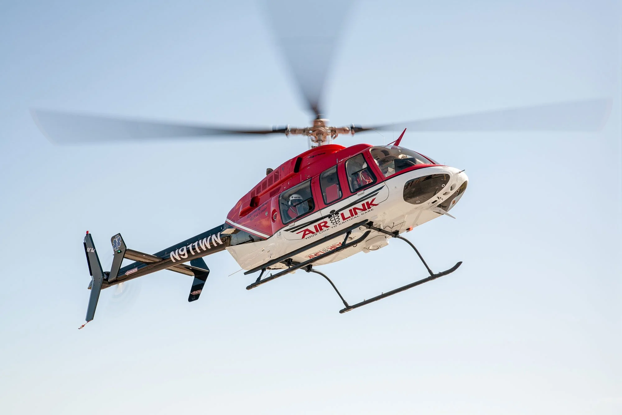 Air Life Helicopter at Banner Health Center in Loveland, Colorado.